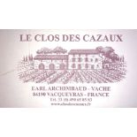 2015 Vacqueyras Templiers, Clos des Cazaux, Rhone, France, 12 bottles