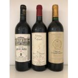 Various Mixed 1990s Bordeaux, Bordeaux, France, 3 bottles