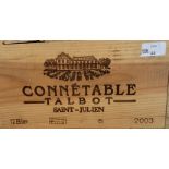 2003 Connetable de Talbot, St Julien, Bordeaux, France, 12 bottles