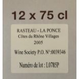 2005 Rasteau La Ponce, Domaine des Escaravailles, 12 bottles of 75cl.