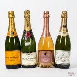 Various Vintages Mixed Non Vintage Champagne, 4 bottles of 75cl.
