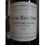 2007 Haut-Bailly, 12 bottles of 75cl, IN BOND (alcohol: 13%).