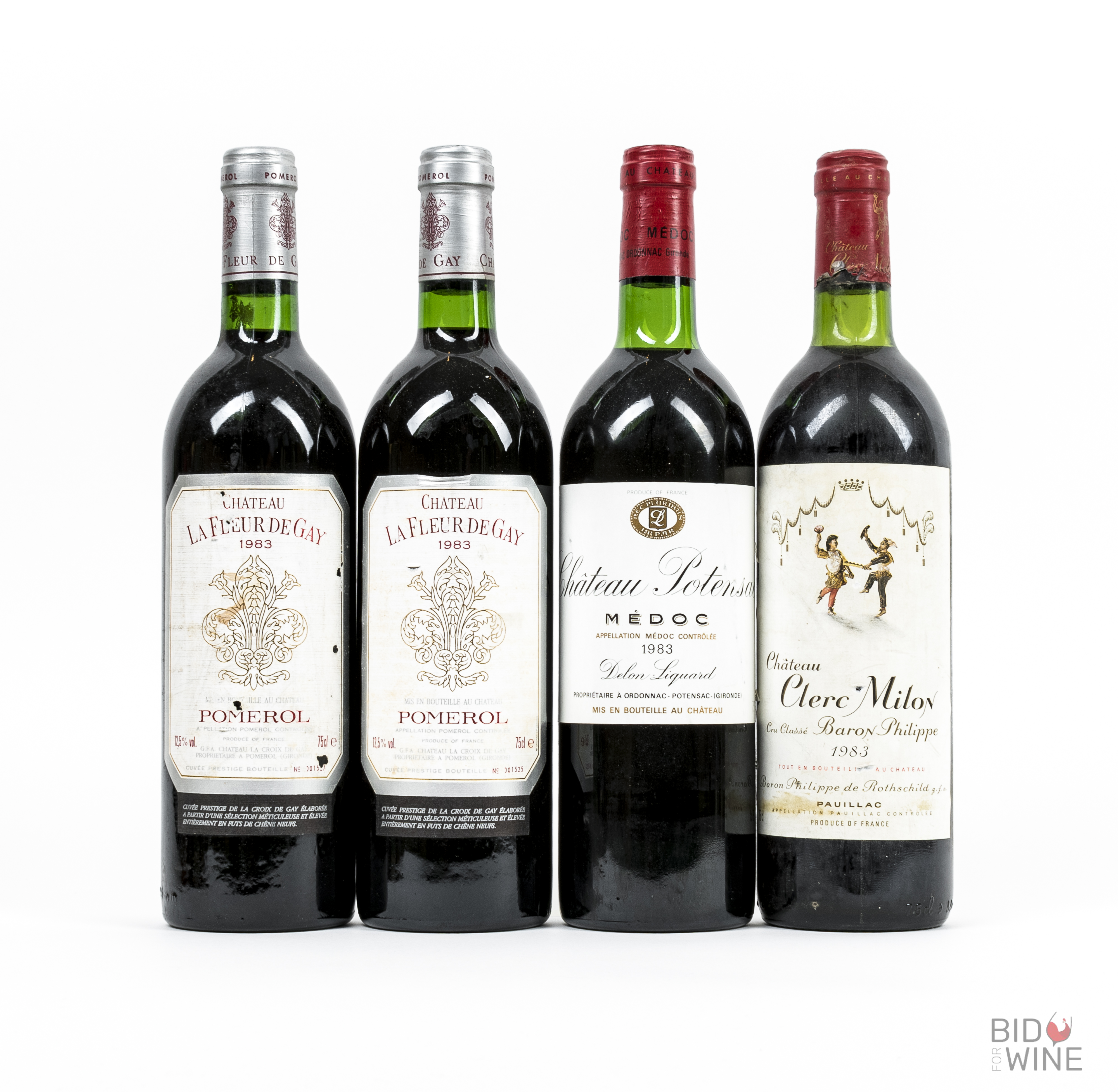 1983 Mixed Bordeaux, 4 bottles of 75cl