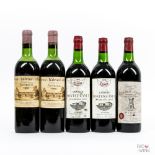 1970 Mixed Bordeaux, 5 bottles of 75cl