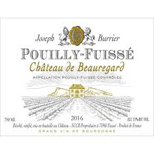 2016 Pouilly Fuisse, Chateau de Beauregard/Joseph Burrier, 12 bottles of 75cl