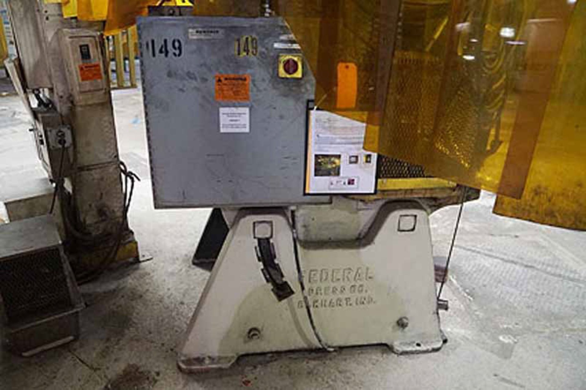 Federal OBI Punch Press, 46 Ton x 33" x 21", Mdl: #44, S/N: 44-469 (6719P) (Located In - Image 13 of 18