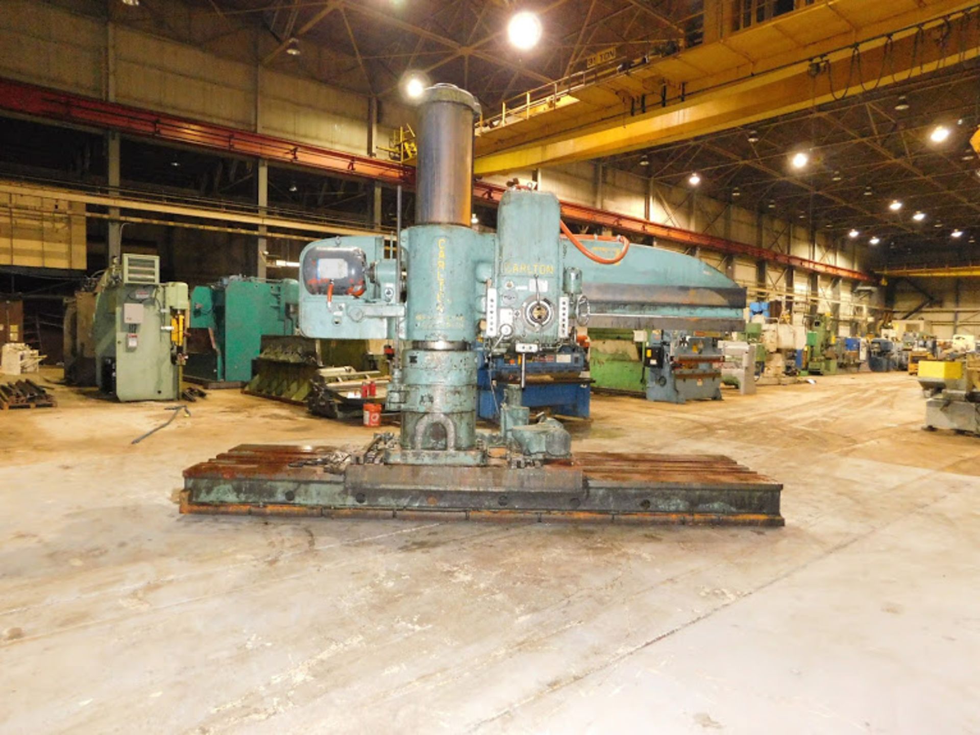 Carlton Traveling Base Radial Arm Drill, 7' x 19", Mdl: 4A (7097P) (Located In Painesville, OH) - Image 2 of 10