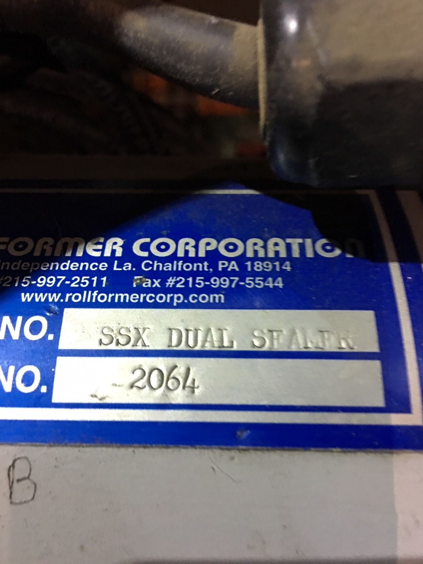 Roll Former Corp. Heavy Duty Portable Seamer, 24 Ga., Mdl: SSX Dual Seamer, S/N: 2064 (7052P) ( - Image 5 of 6
