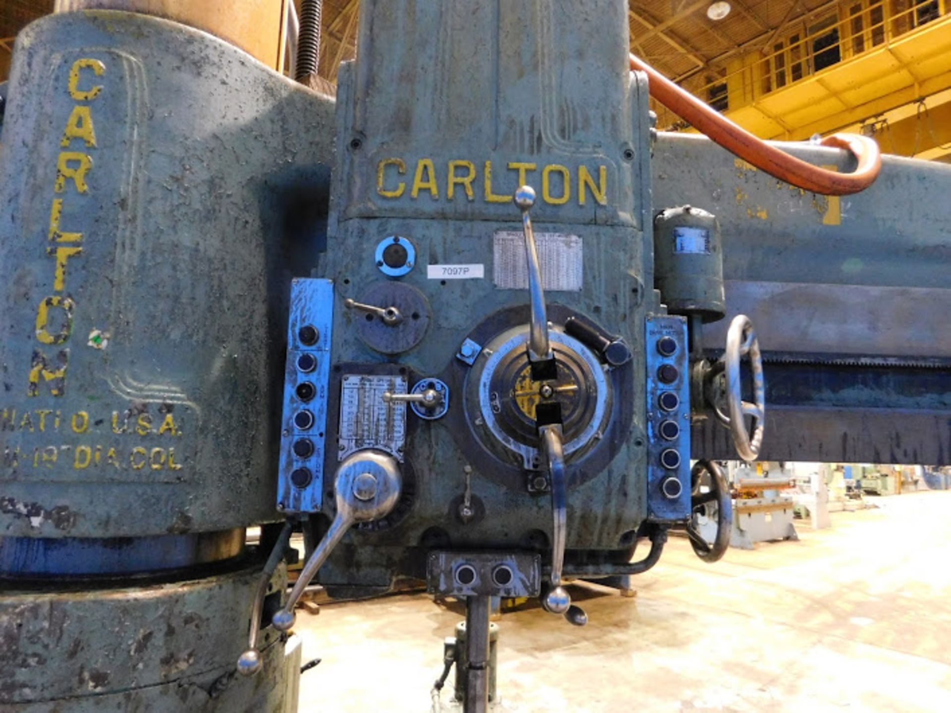 Carlton Traveling Base Radial Arm Drill, 7' x 19", Mdl: 4A (7097P) (Located In Painesville, OH) - Image 7 of 10