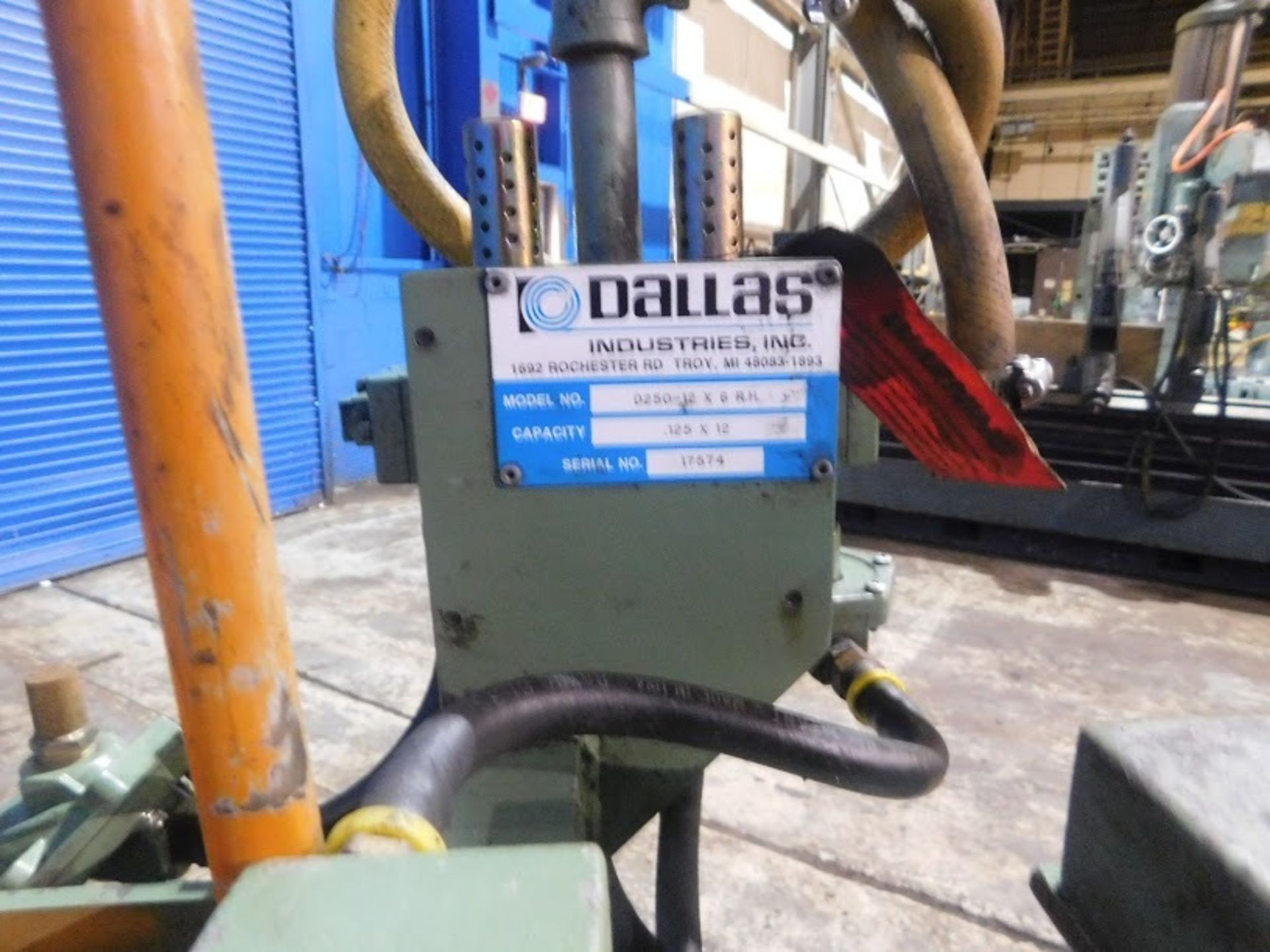Dallas Air Feeder With Pull Through Straightener, 12" x 0.125", Mdl: D250-12X6RH, S/N: 17574 (6394P) - Image 11 of 11