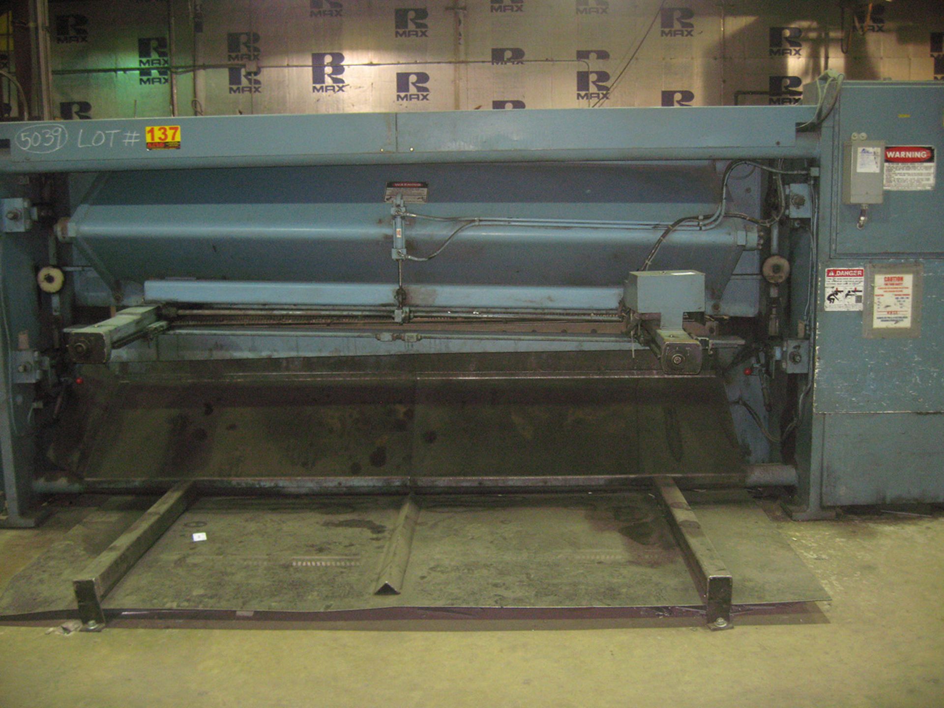 1993 Niagara Hydraulic Power Shear, 1/2" x 10', Mdl: 1F 10 .1/2 II, S/N: S65904 (6626P) (Located - Image 6 of 8