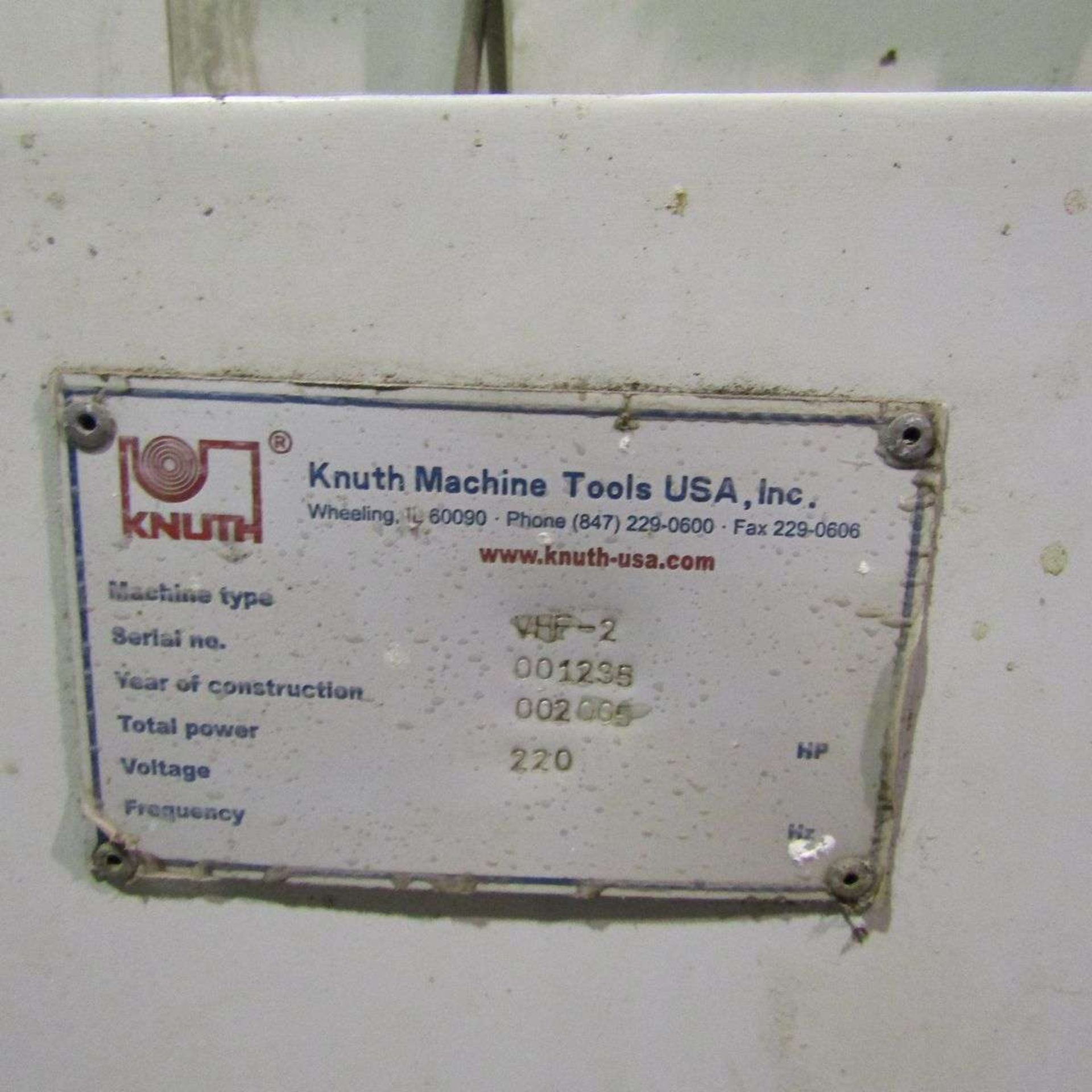 2005 Knuth VHF-2 Universal Milling Machine - Image 7 of 7