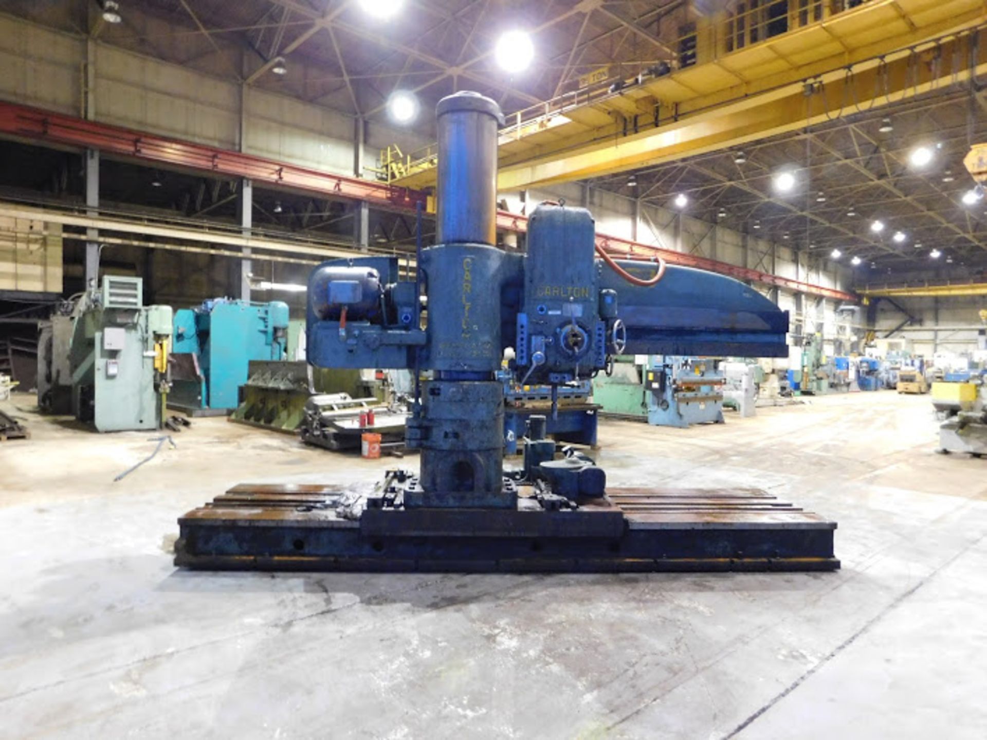 Carlton Traveling Base Radial Arm Drill, 7' x 19", Mdl: 4A (7097P) (Located In Painesville, OH) - Image 3 of 10