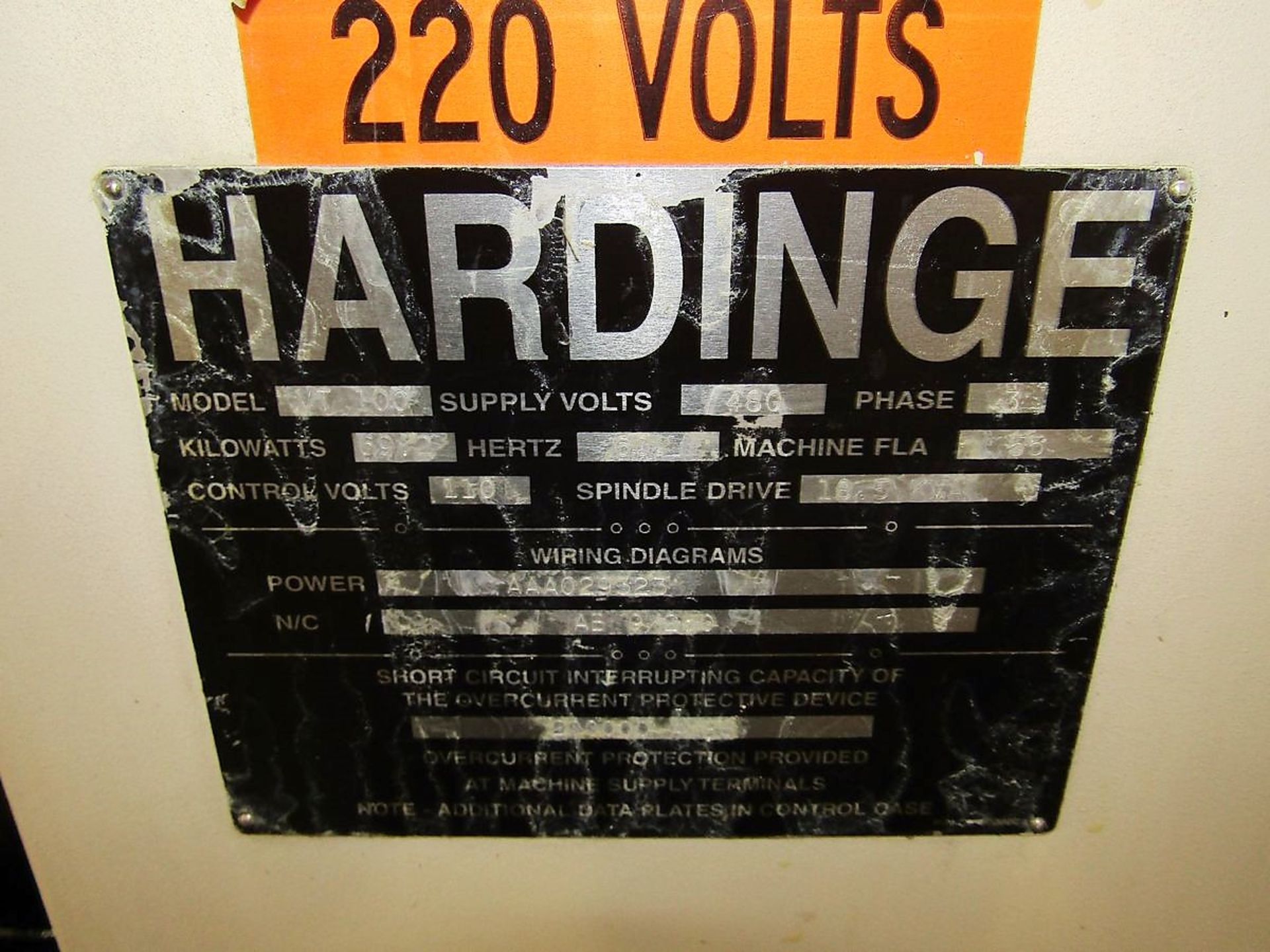 Hardinge VTL100 CNC Vertical Turret Lathe - Image 8 of 12