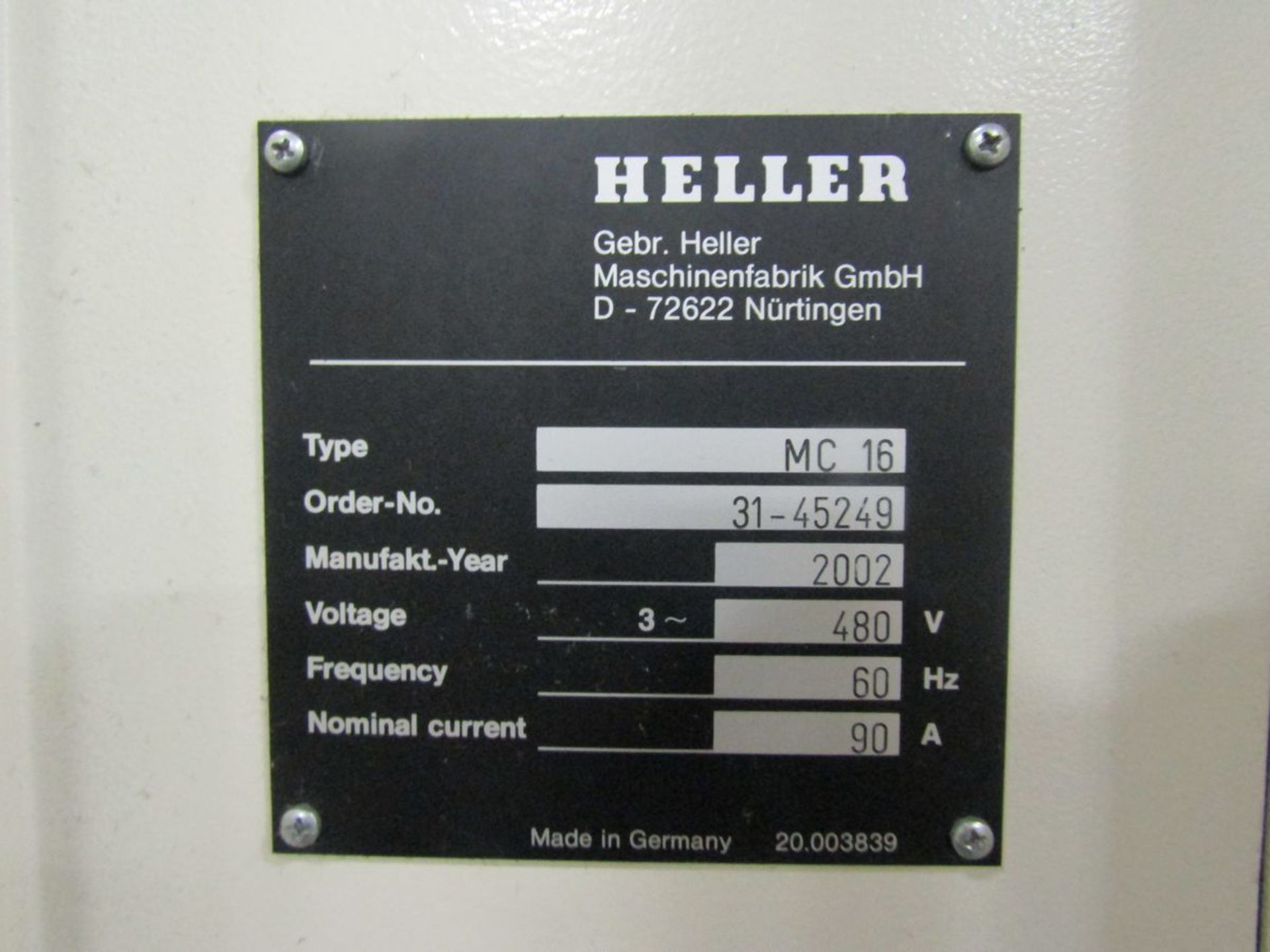 2002 Heller MC16 CNC Horizontal Machining Center - Image 5 of 6