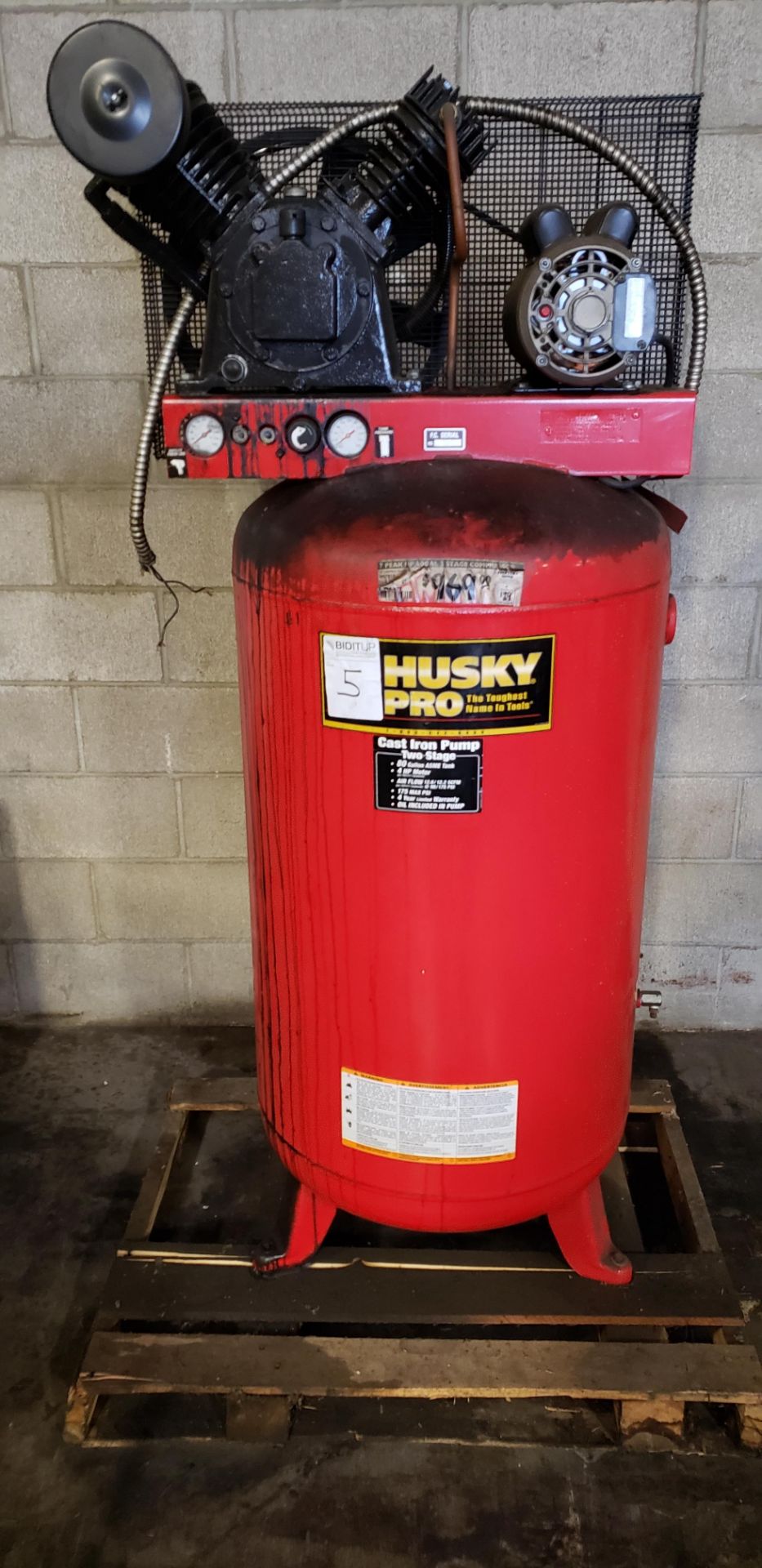 2008 Husky PRO Husky PRO 4HP w/80gal ASME Tank 4HP Husky PRO, V-230, AMPs-16.5, RPM-3480, 1PH, HZ-60