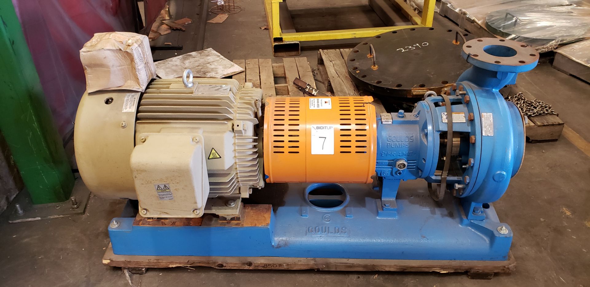 2015 GE/Goulds 10HP Pump Motor w/ Goulds 3196 Pump Motor: V-230/460, A- 93.0/46.5, HZ 60, 3PH,