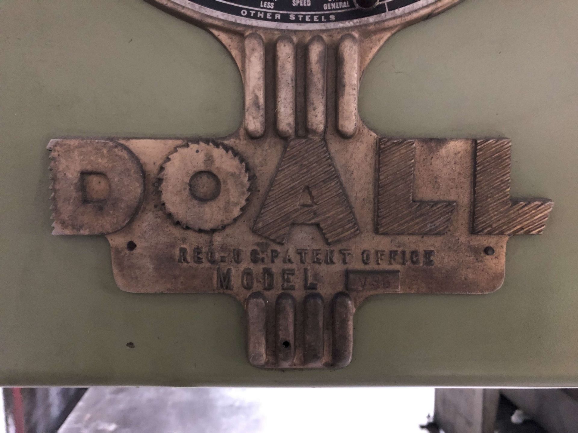 DoAll 36" Vertical Band Saw, Model V36, w/ Blade Welder - Image 3 of 3