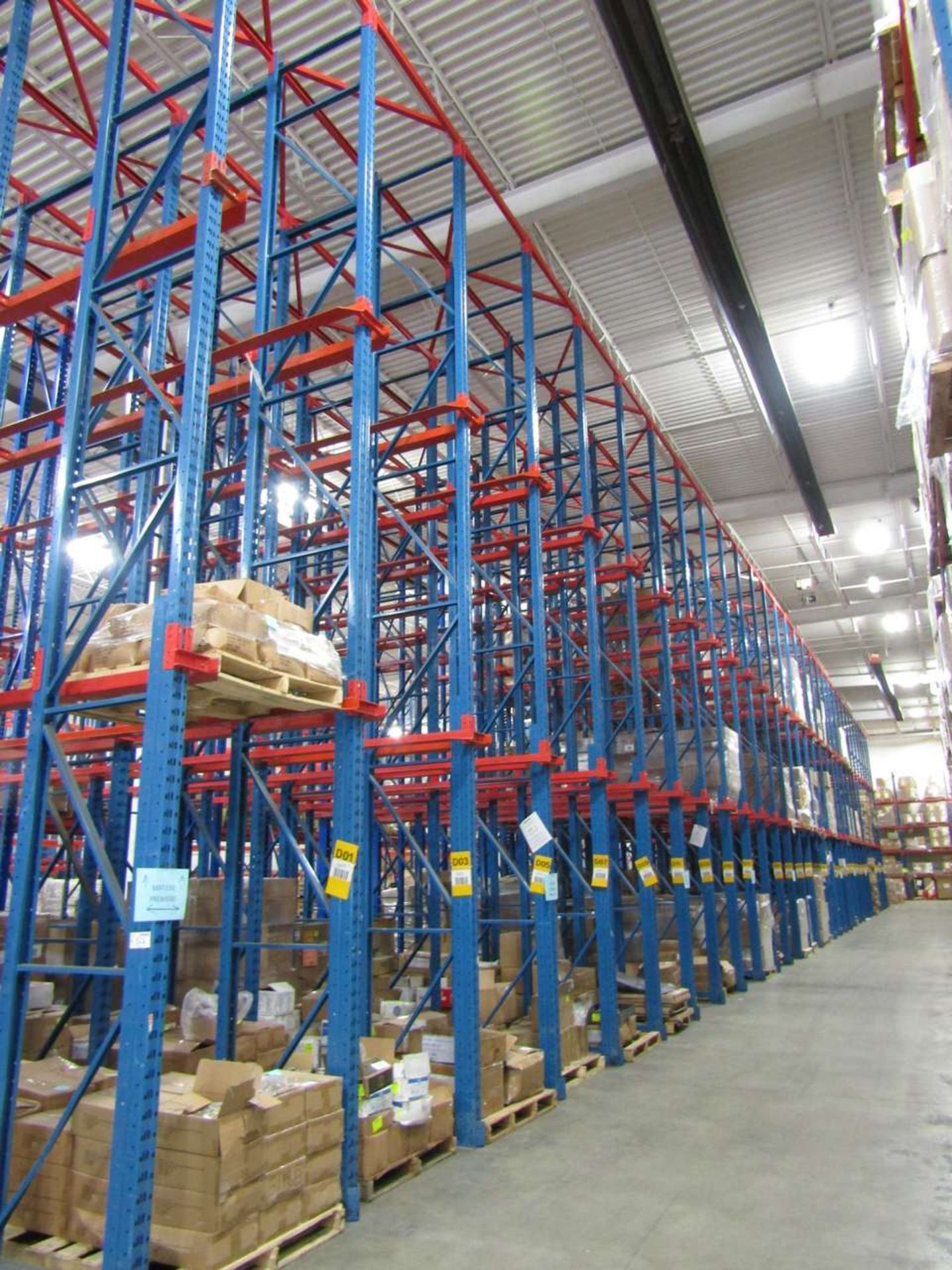 31 Sections of Drive Through 2 Tier Pallet Racking