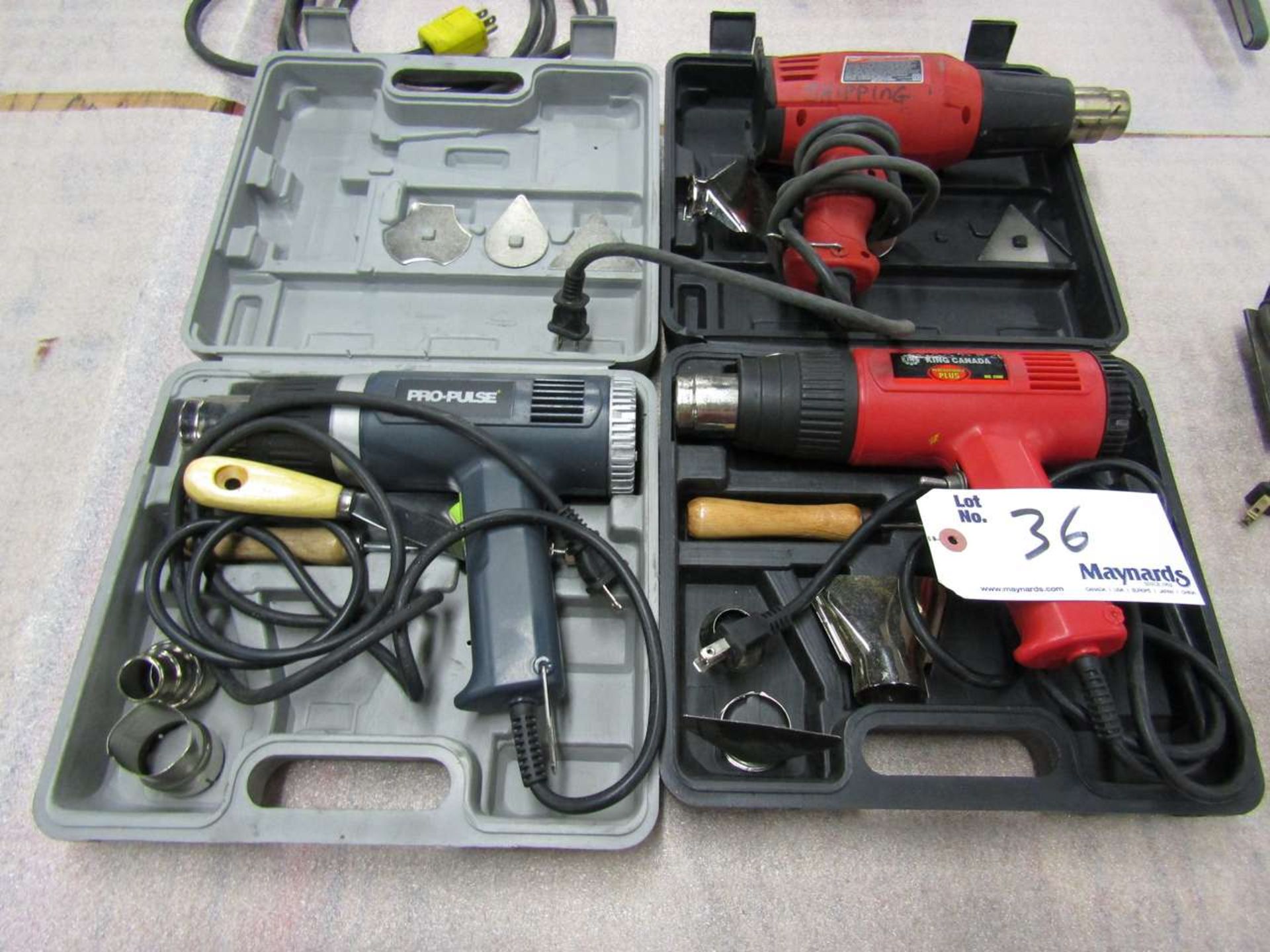 3 Heat Guns with Cases