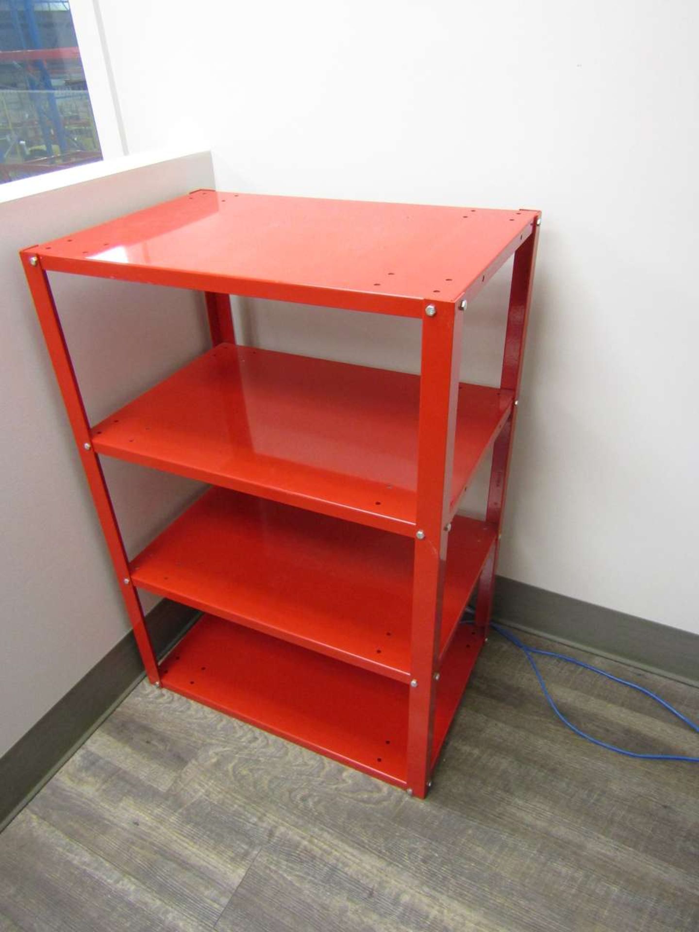 Red Metal Shelving - Image 2 of 2