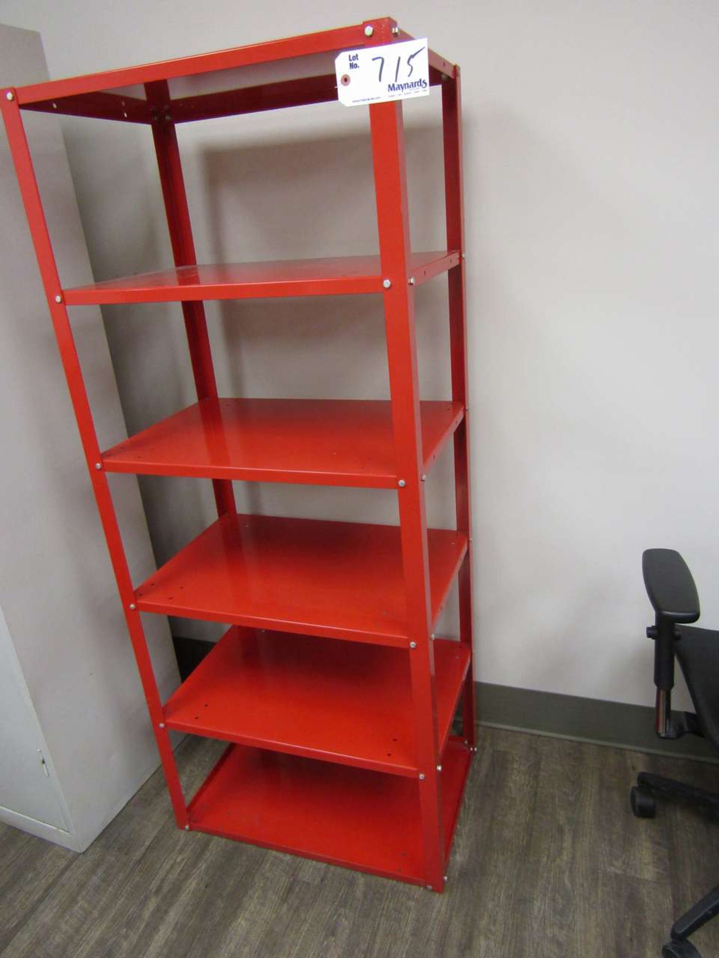 Red Metal Shelving