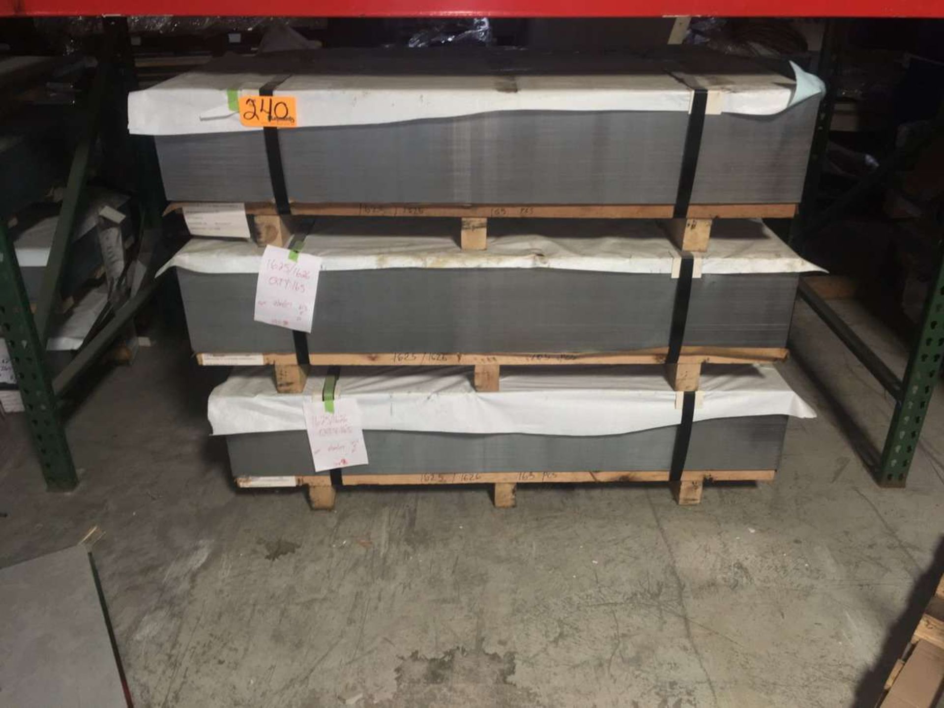 (6) Pallets Of 61.5'' x 21'' Stainless Steel Sheet Metal.