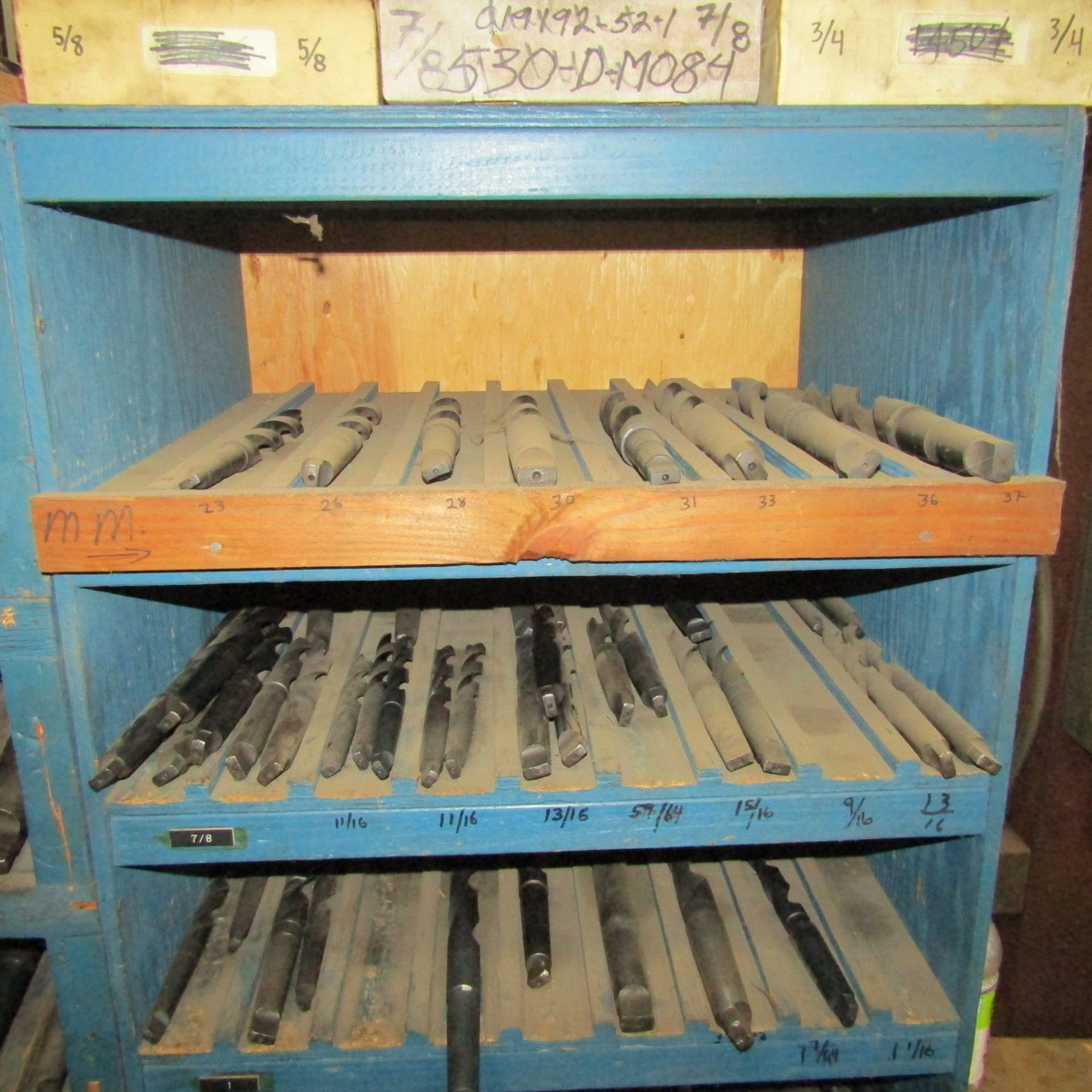 Lot of Assorted Size Drill Bits with Custom 76" x 72" Tool Cabinet - Image 7 of 8