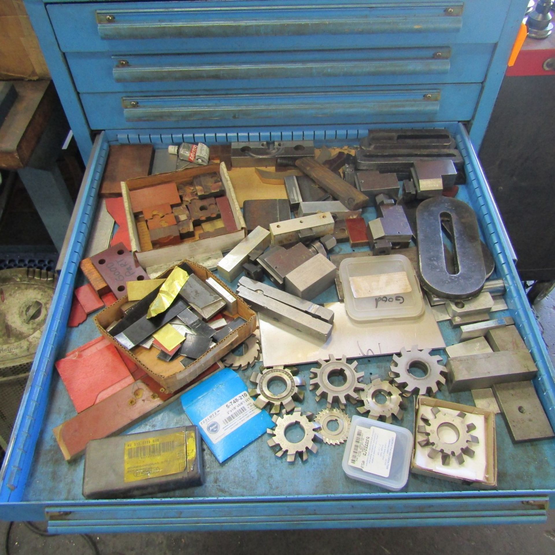 9-Drawer Heavy Duty Parts Cabinet with Contents to Include; Drill Bits, Cutter Bits, Bolts, Holders, - Image 5 of 5