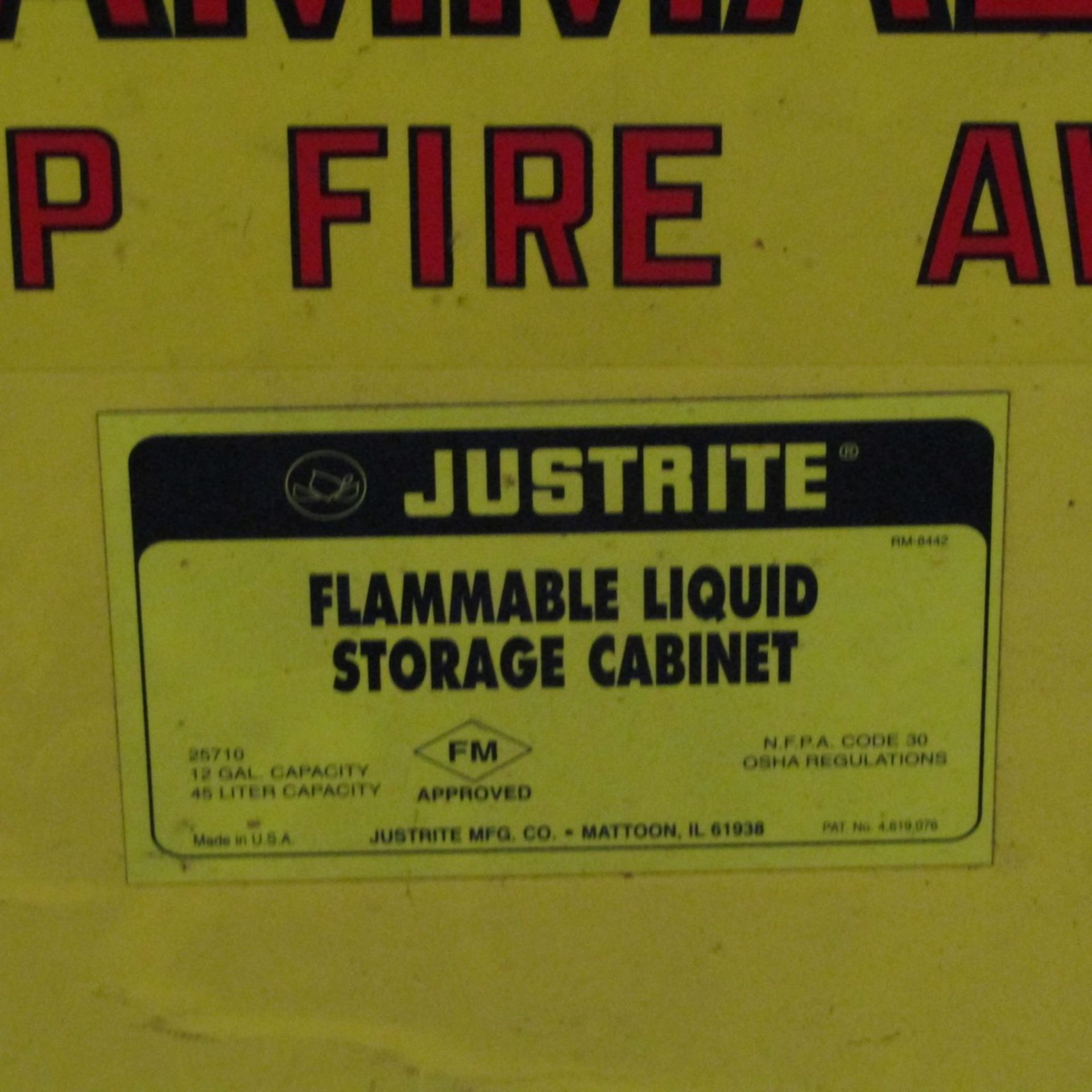 JustRite 12 Gallon Flame Cabinet - Image 2 of 2