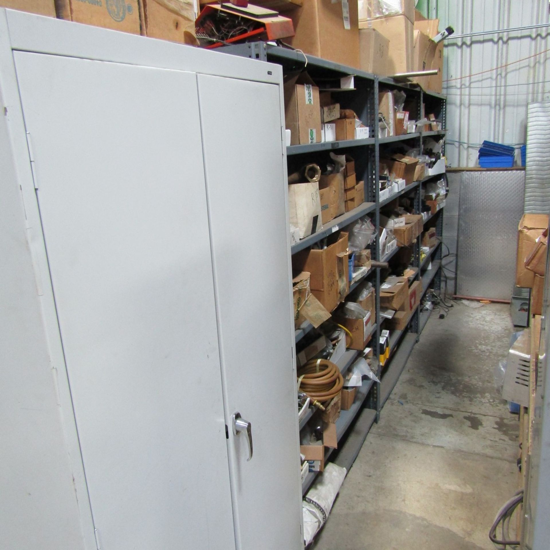 Shelving Units with Contents to Include 74" x 48", Pumps, Connectors, Plugs, Oil Filters, Fittings - Image 9 of 15