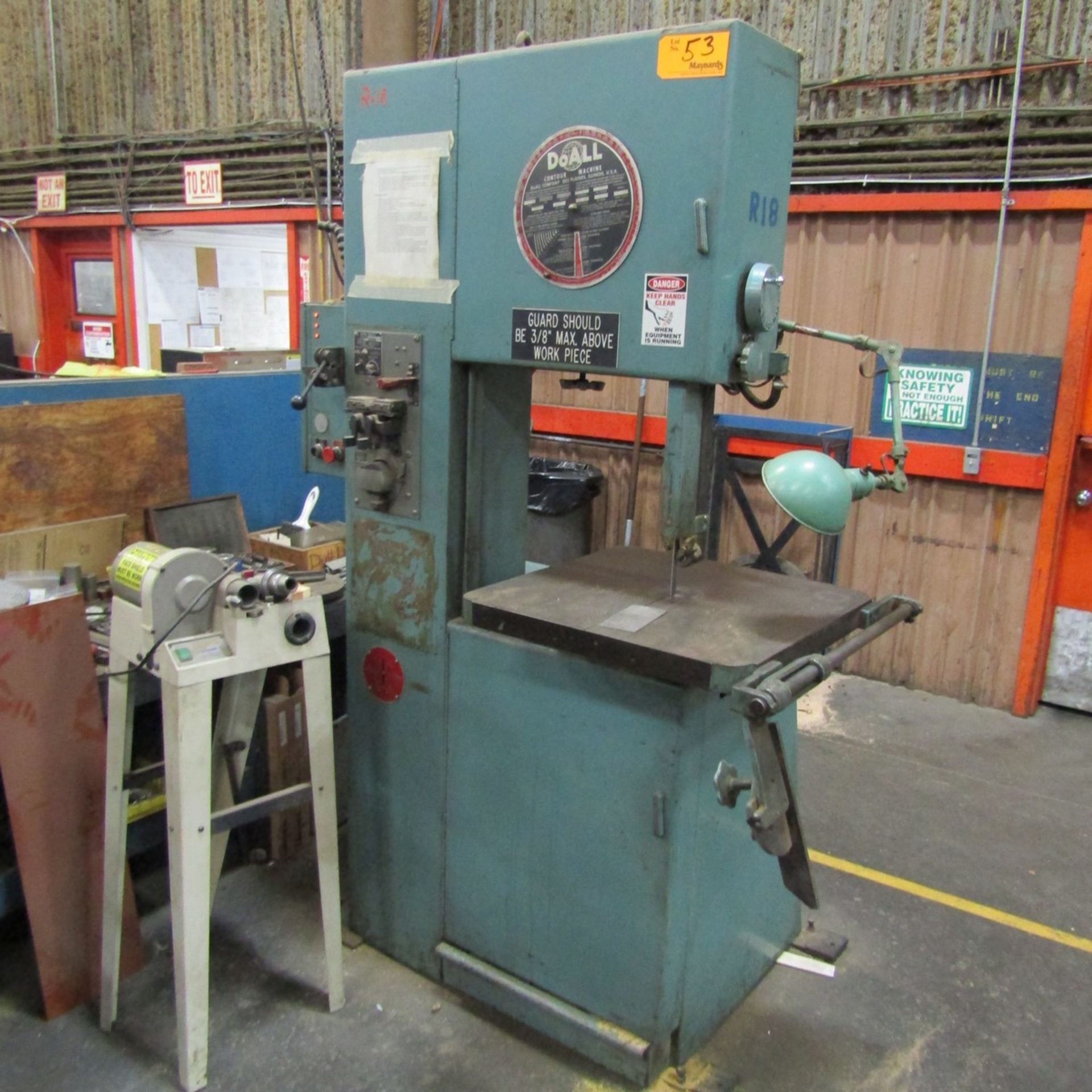 DoAll, Mdl: 2013 20" Vertical Bandsaw 154" Band Length, Model DBW-15 Blade Welder, 220 V, 3 Ph.,