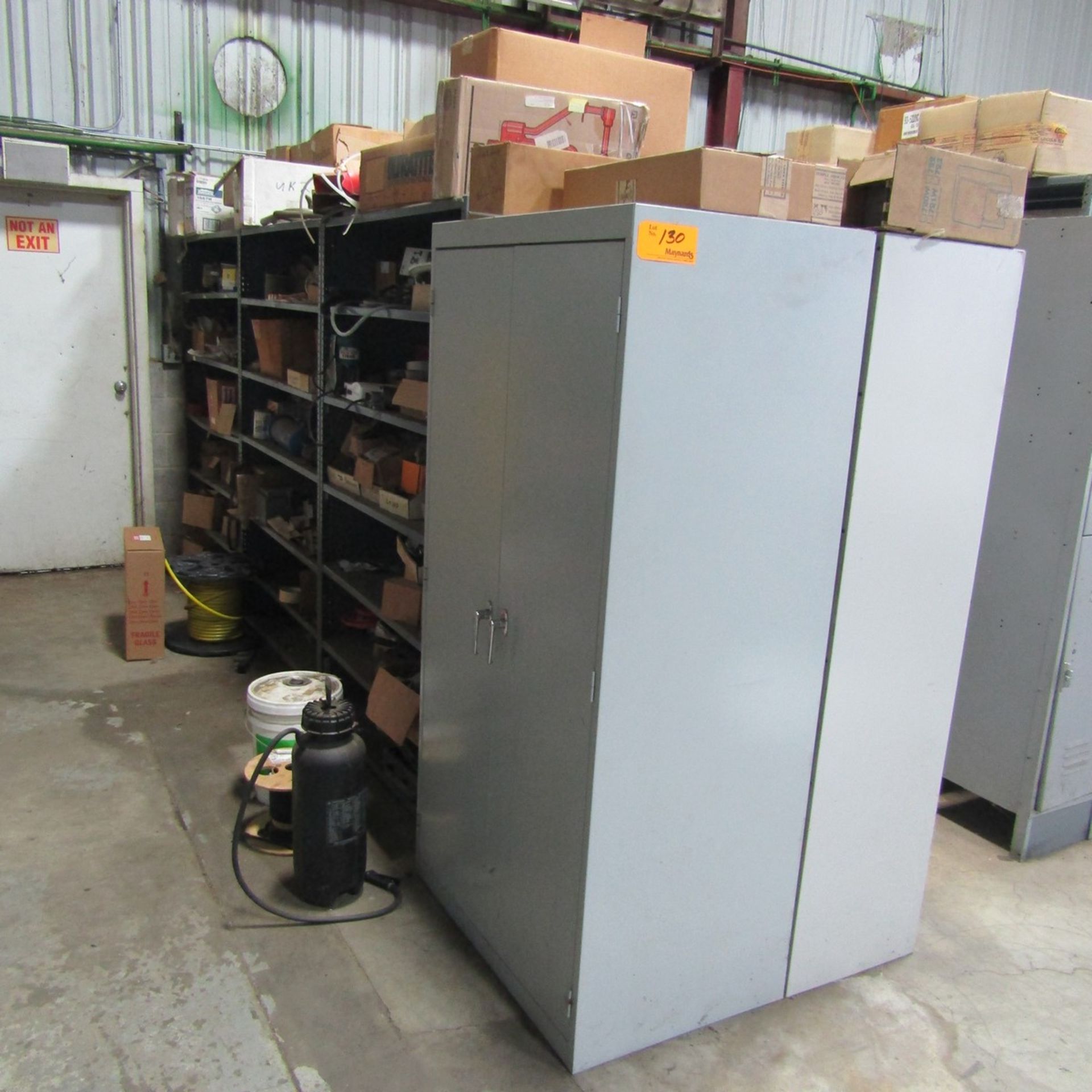 Shelving Units with Contents to Include 74" x 48", Pumps, Connectors, Plugs, Oil Filters, Fittings