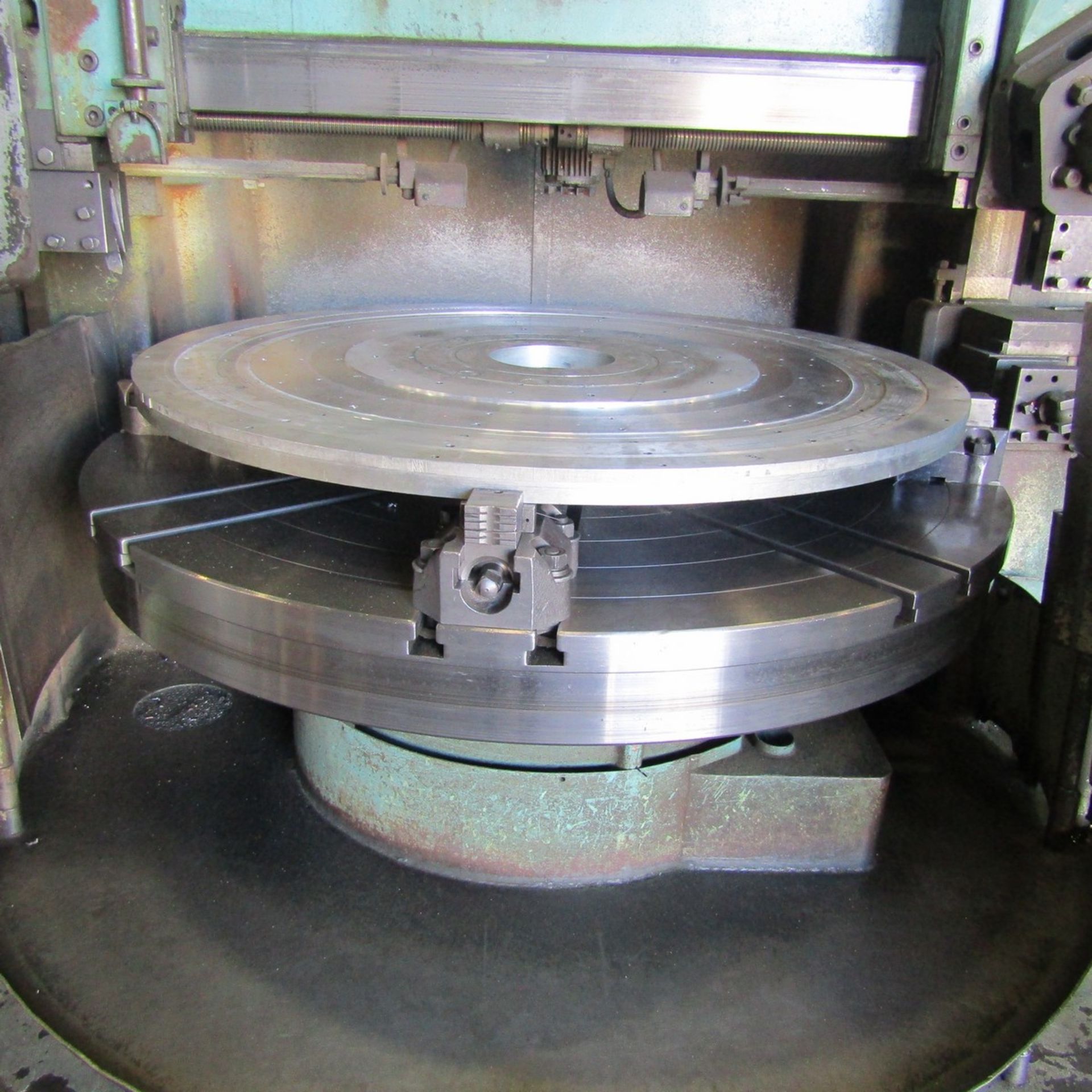 TOS, Mdl: SK16 64" Double Column Vertical Boring Mill 64" 4-Jaw Turn Table, 66.93" Swing When - Image 2 of 11