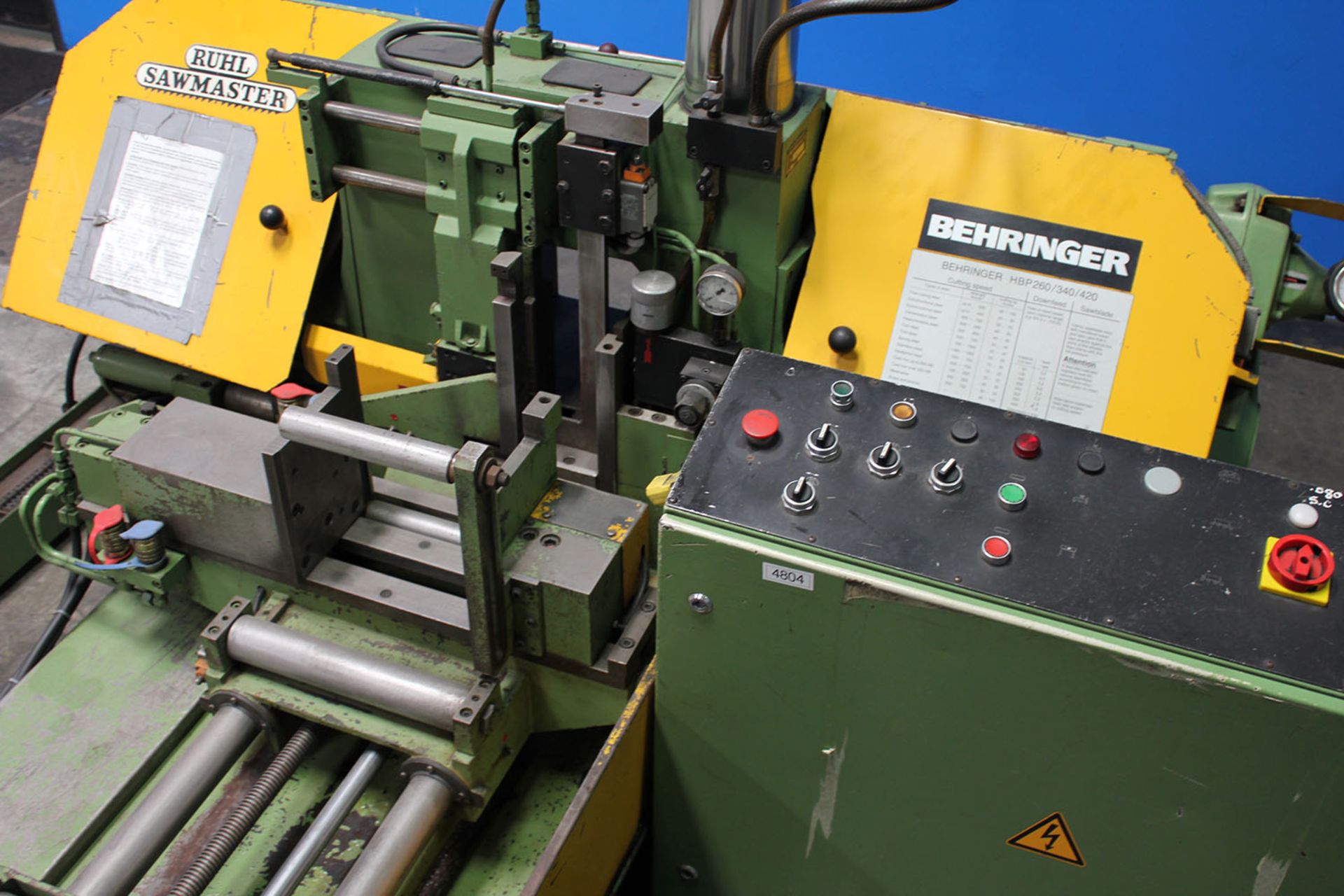 12'' x 10" Behringer Auto. Horiz. Metal Cutting Band Saw - Located In: Huntington Park, CA - Image 7 of 7