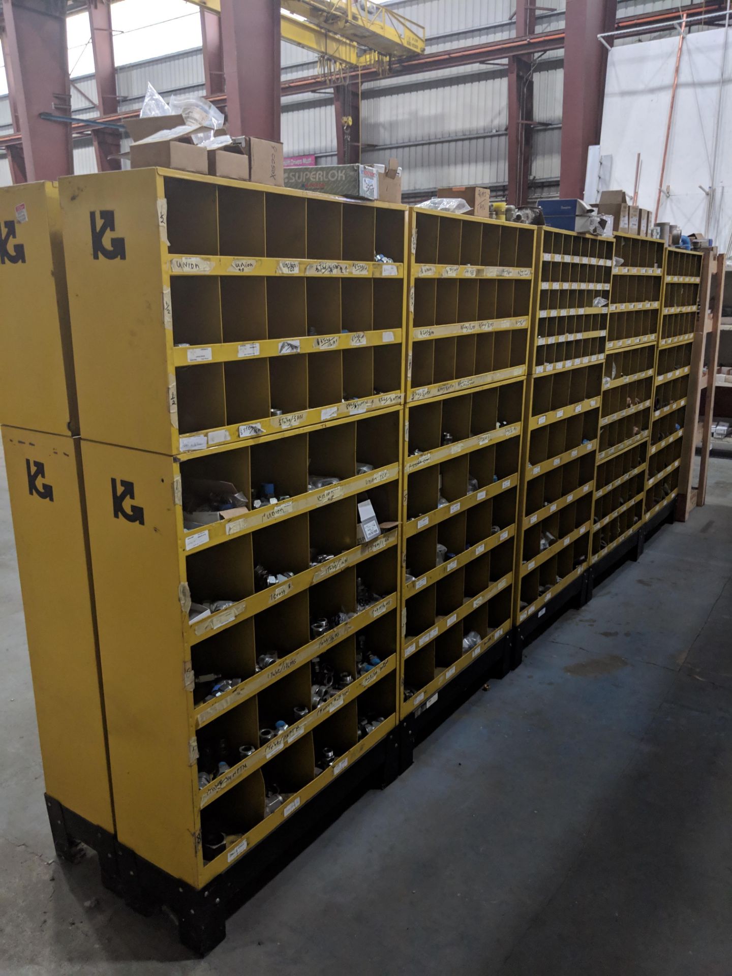 Parts Cabinets with Contents to Include: Pipe Joints, Adapters, T-Splitters, Elbows, Etc. - Image 2 of 5