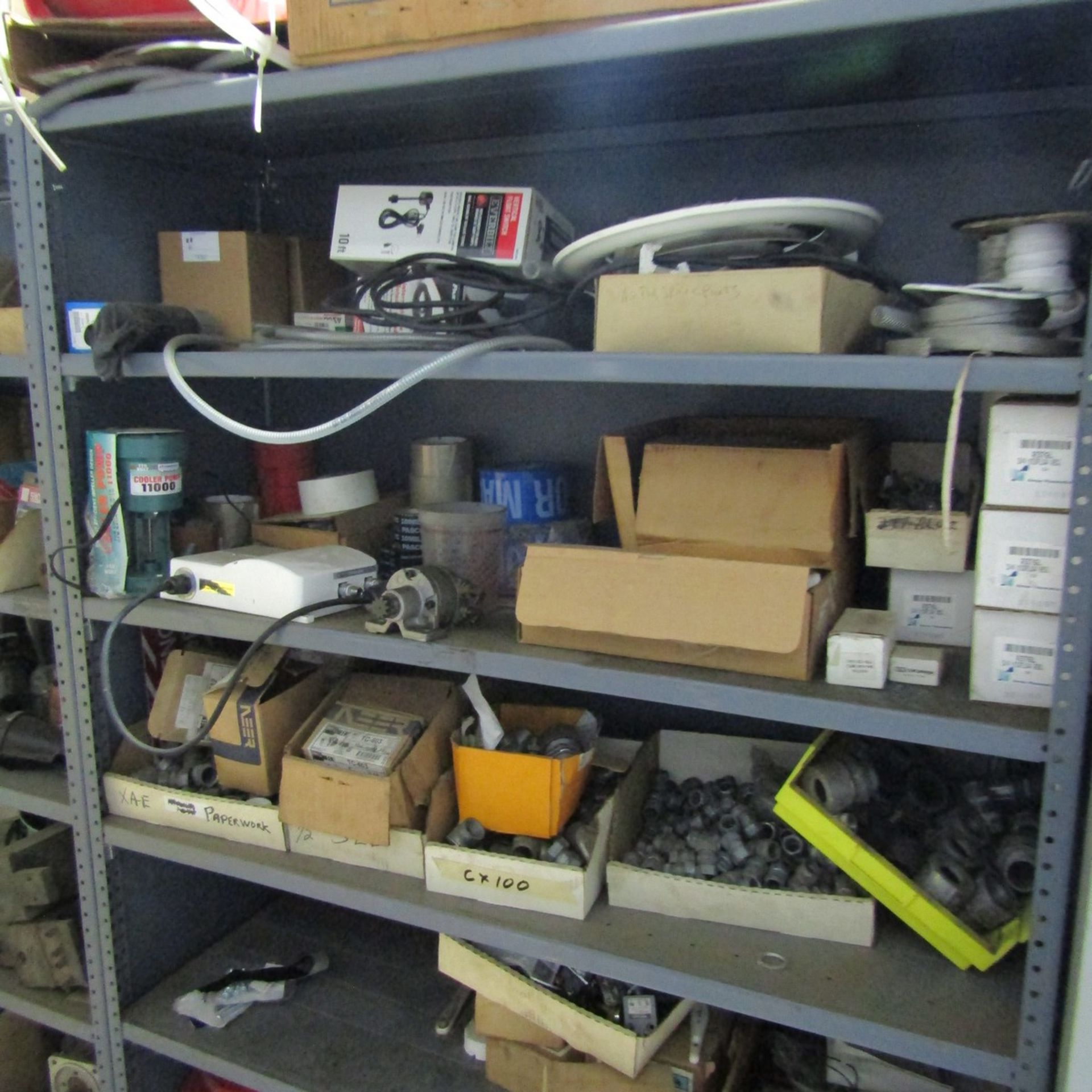 Shelving Units with Contents to Include 74" x 48", Pumps, Connectors, Plugs, Oil Filters, Fittings - Image 3 of 15