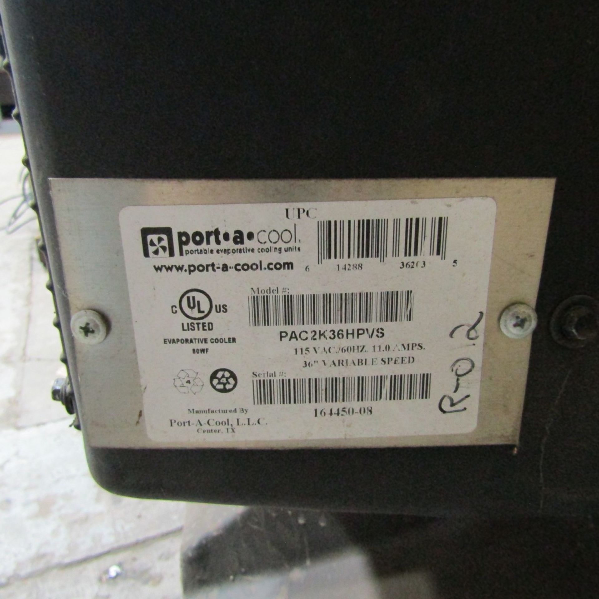 Port-a-Cool, Mdl: PAC2K36HPVS Cooling Fan 115 V, 60 Hz, 36" Fan - Image 4 of 4