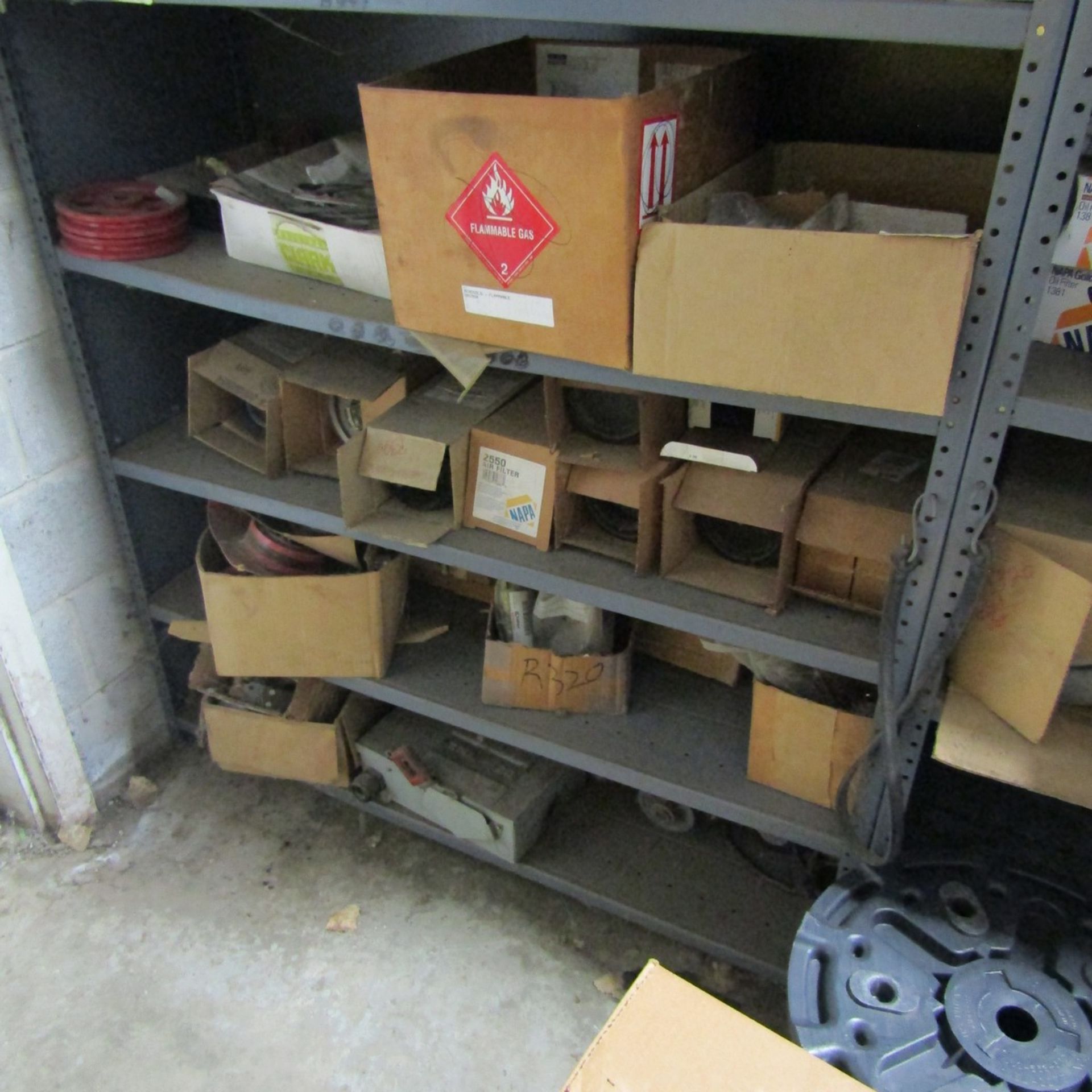 Shelving Units with Contents to Include 74" x 48", Pumps, Connectors, Plugs, Oil Filters, Fittings - Image 7 of 15