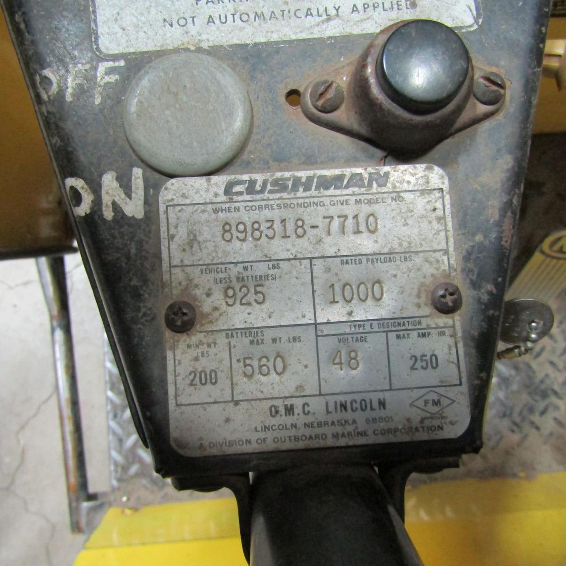 Cushman, Mdl: 898318-7710 Yard Cart 1500 lb. Cap, 36 V, 250 A - Image 6 of 6
