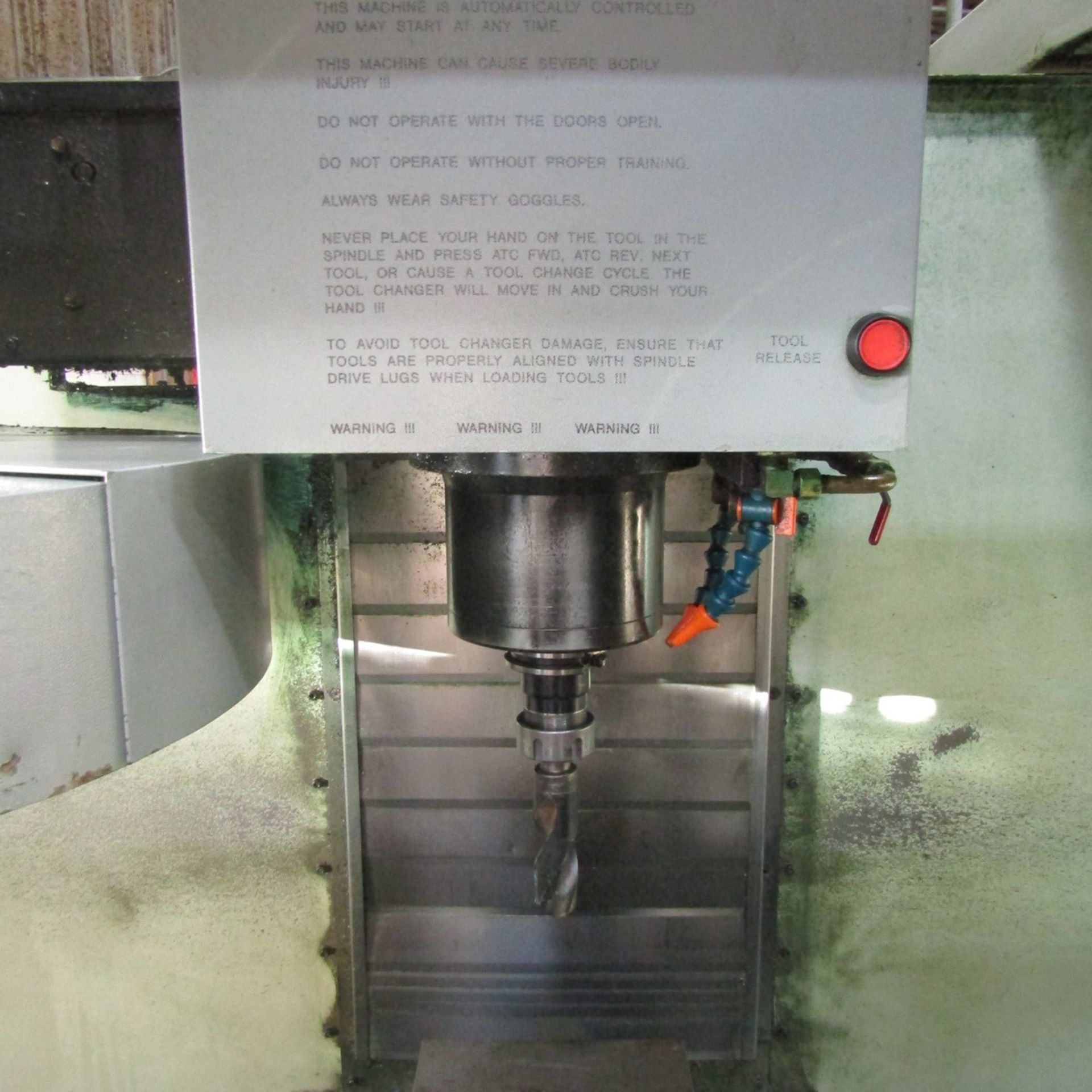 1995 Haas, Mdl: VF-1 Vertical Machining Center 20 ATC, 14" x 26" T-Slotted Table, 8" Kurt II Machine - Image 3 of 8