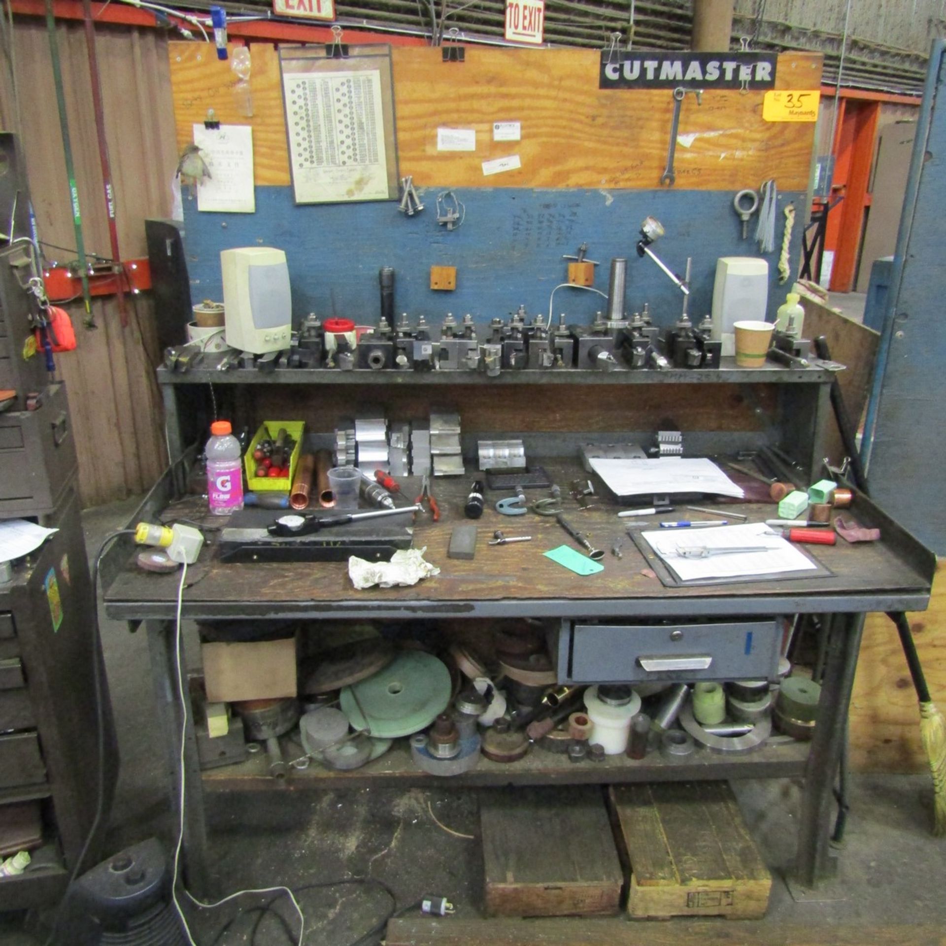 Tooling for Cutmaster Lathe with 72" x 36" Work Bench