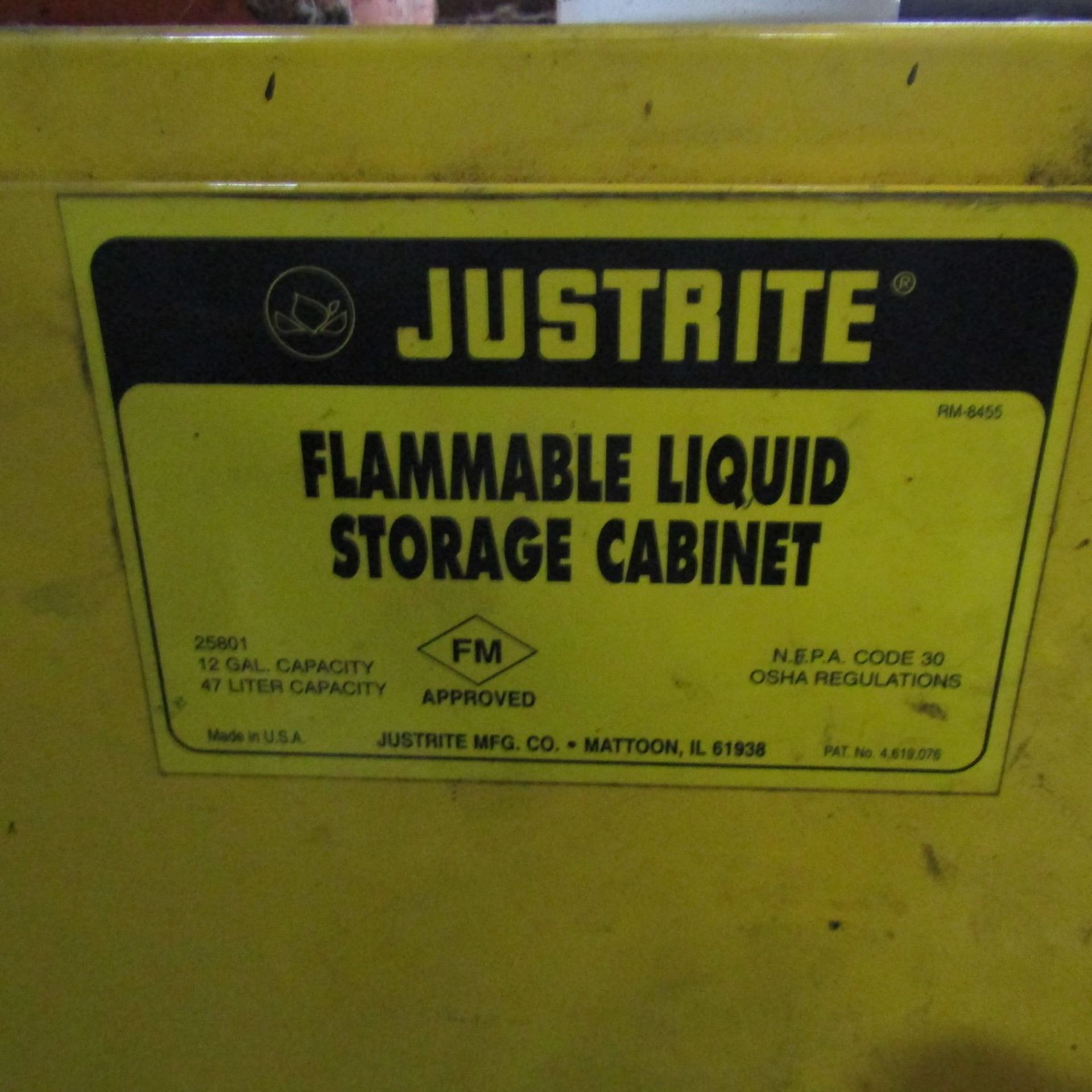 JustRite 12 Gallon Flame Cabinet - Image 2 of 2