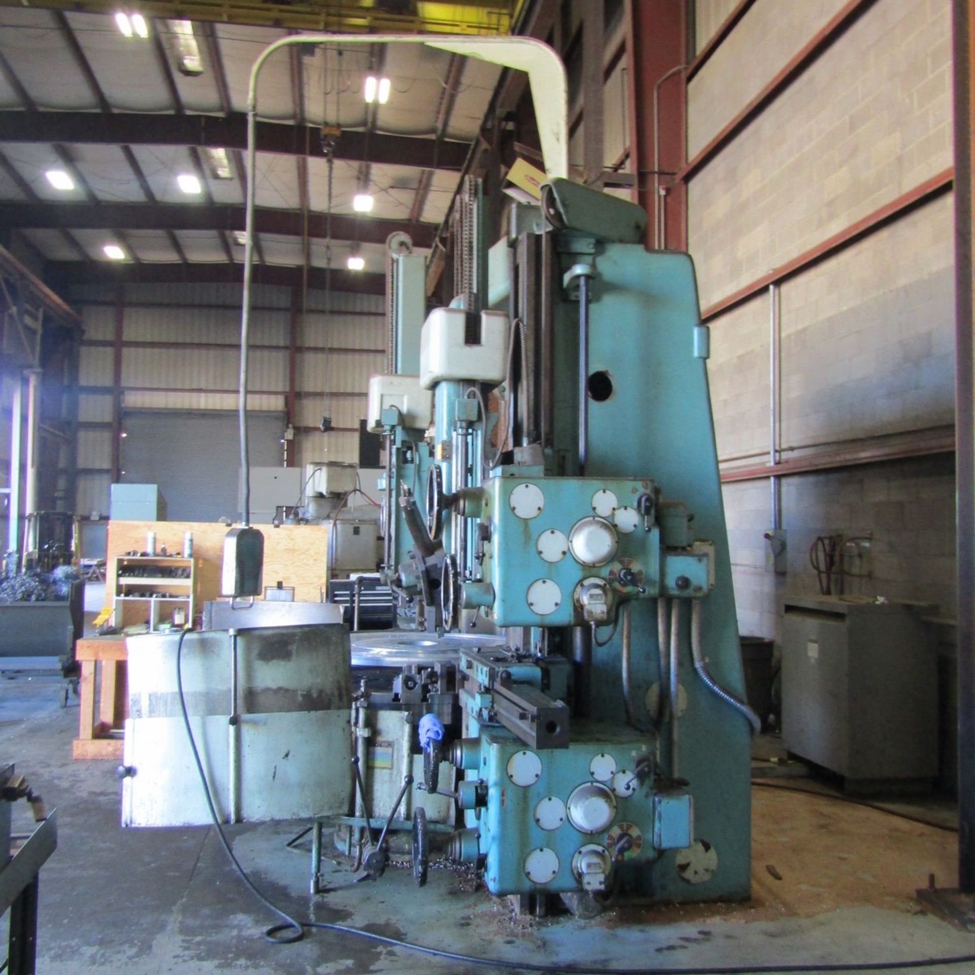 TOS, Mdl: SK16 64" Double Column Vertical Boring Mill 64" 4-Jaw Turn Table, 66.93" Swing When - Image 4 of 11