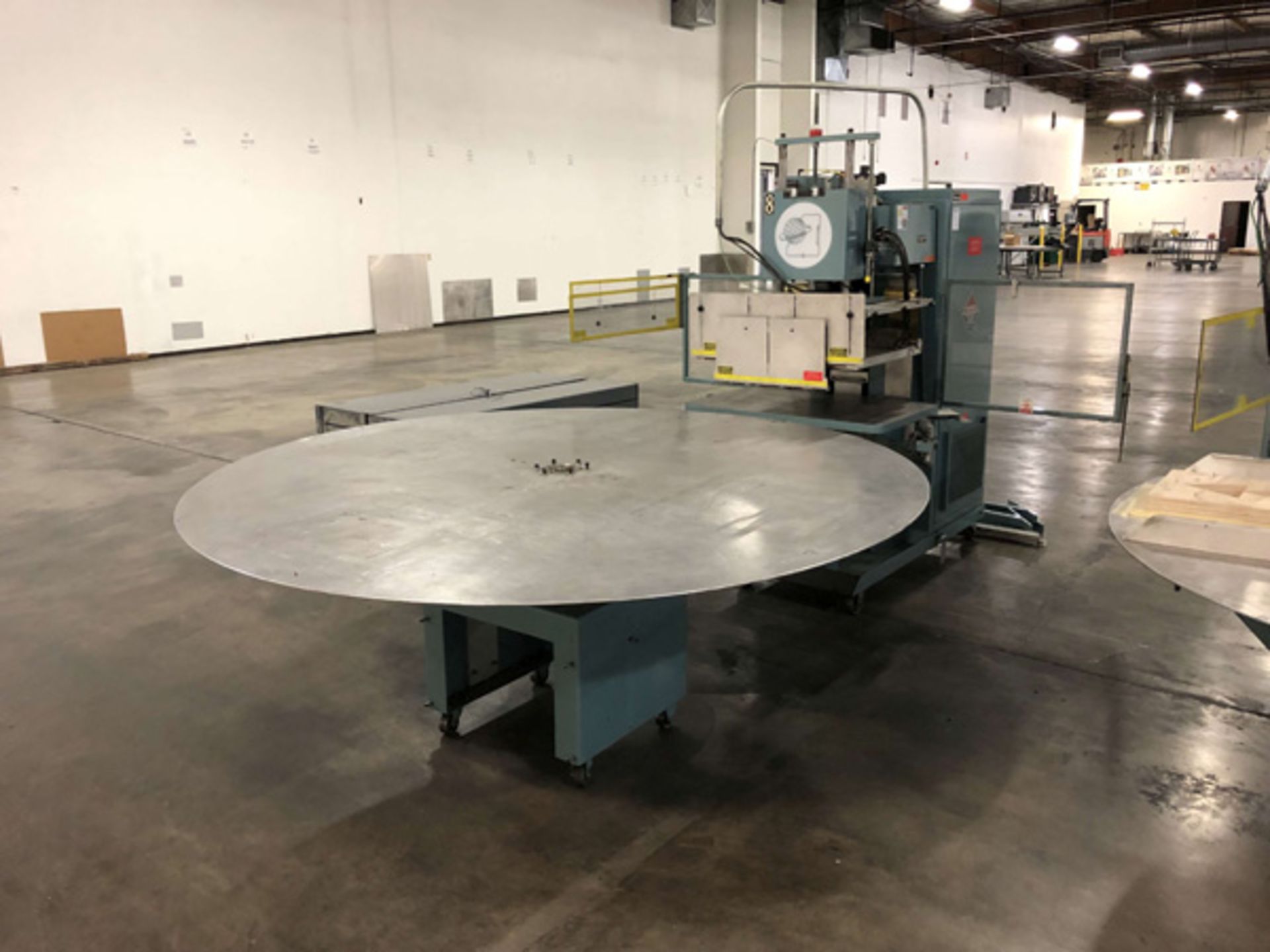 Cosmos 15 kW RF Sealer w/ 8' Diameter Turntable, Upper Heated Platen: 31" L to R, 24" F to B, Bottom