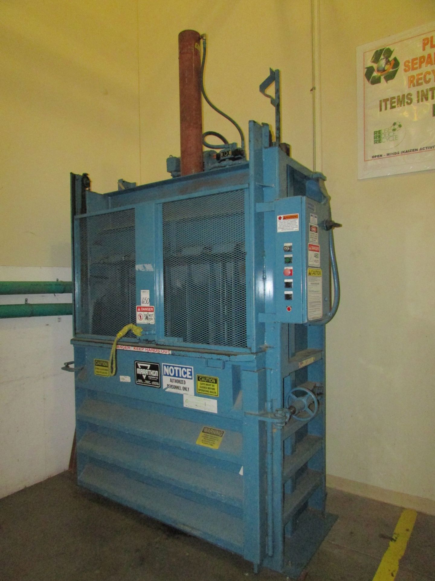 Marathon Vertical Baler, Mdl: V-6030HD, 30" x 60" x 42", Located In Huntington Park, CA (8315)