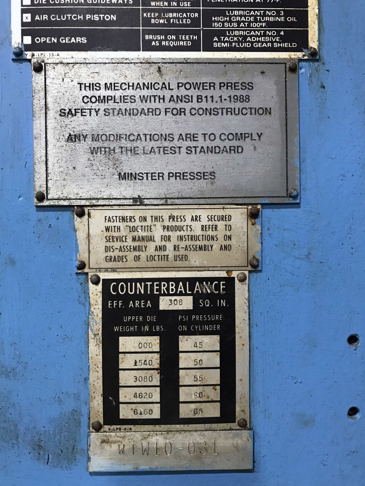 1990 300-Ton x 60" x 42” Minster "HeviStamper" Straight Side Double Crank Eccentric Press, Model: - Image 12 of 12