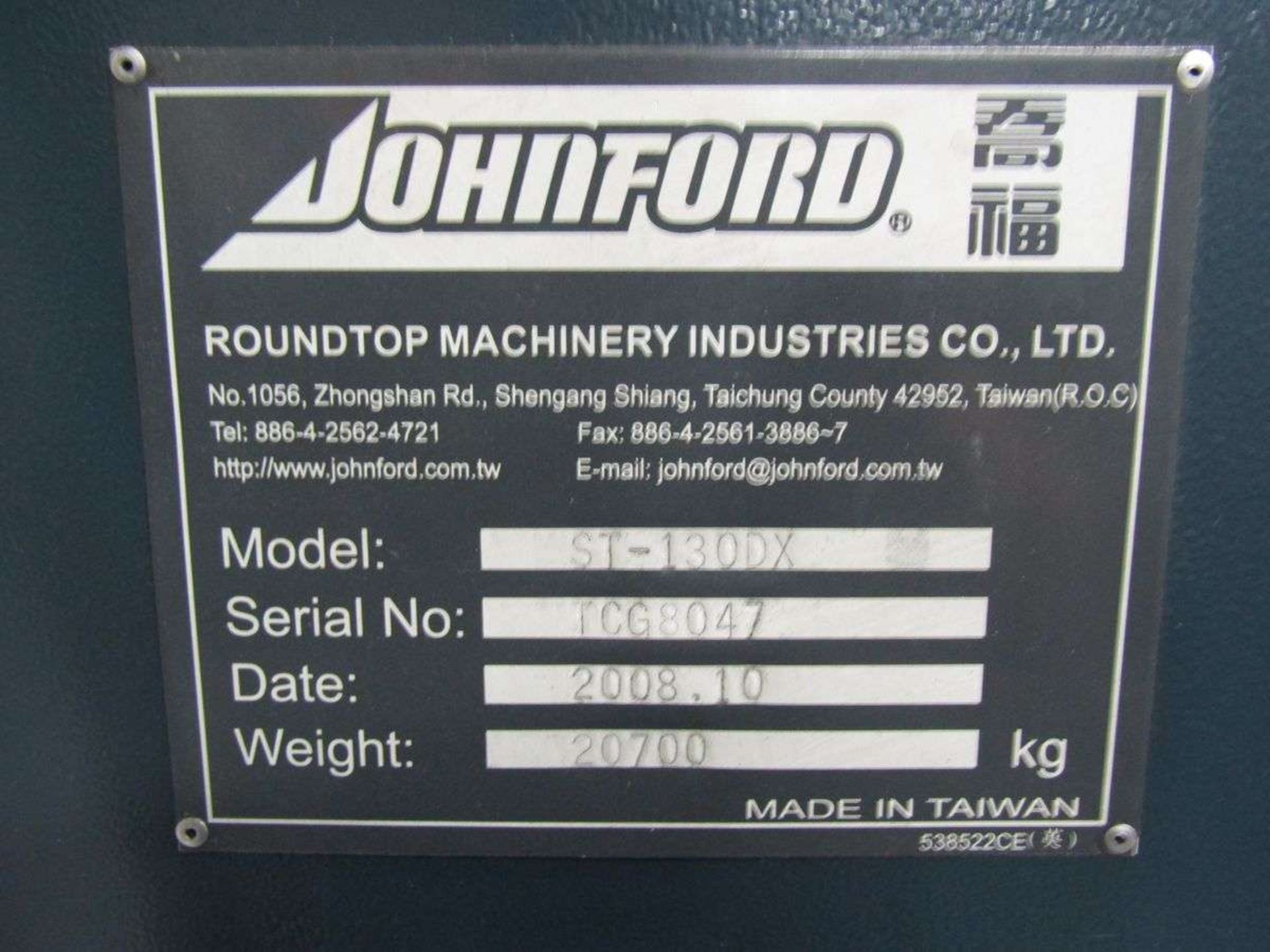 2008 Johnford ST-130DX CNC Turning Center - Image 14 of 20