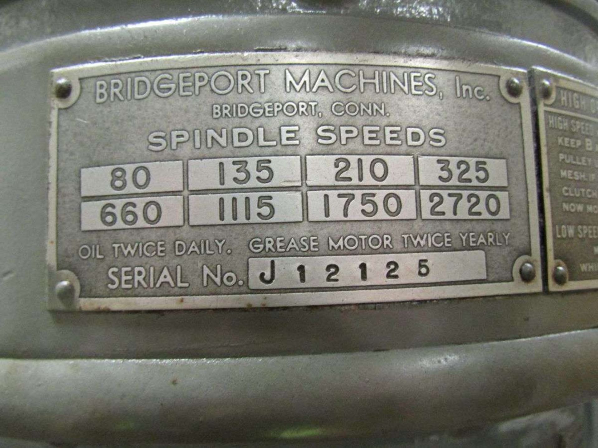 Bridgeport 23163 Vertical Milling Machine - Image 6 of 9