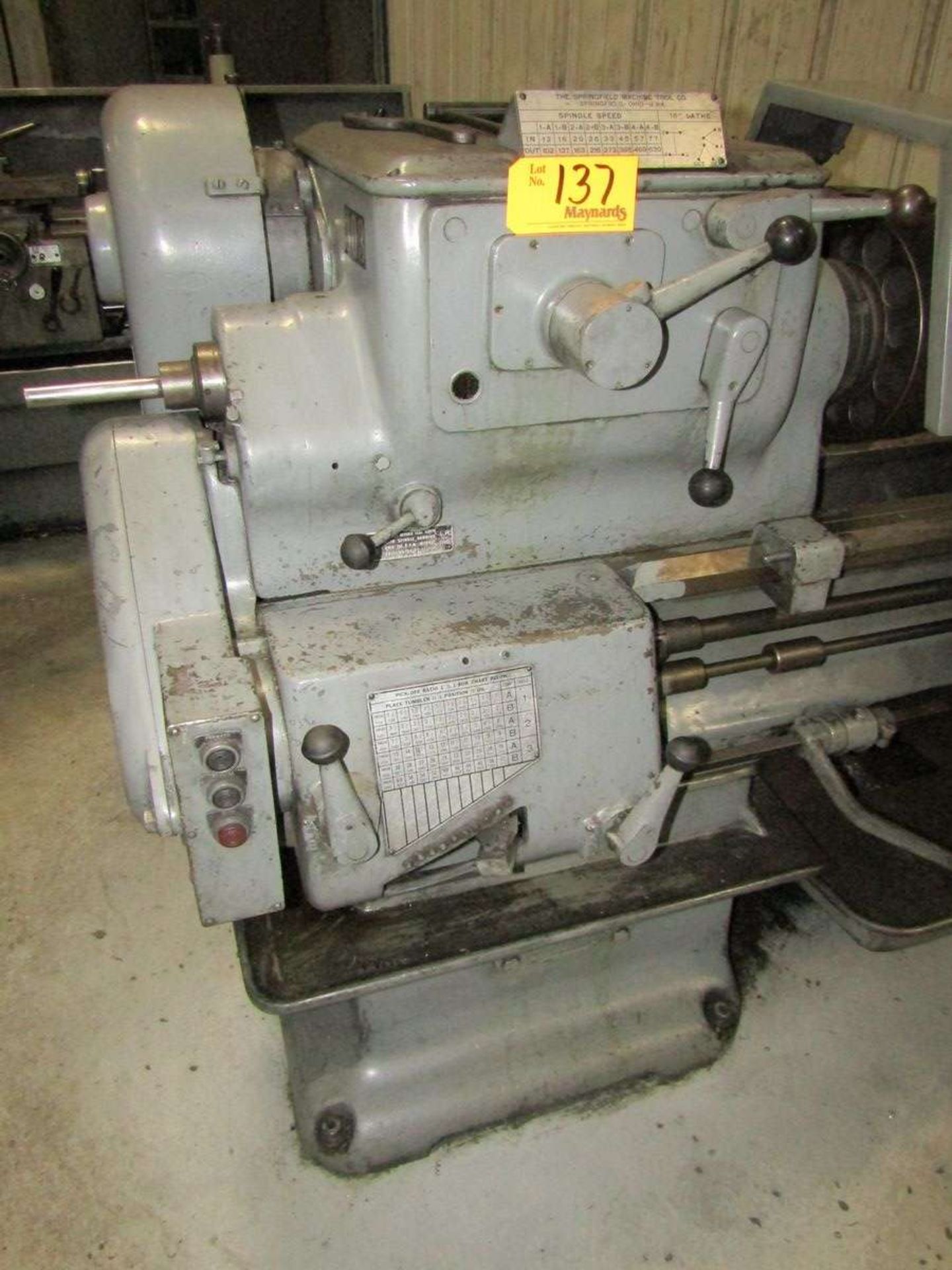 Springfield 180 Series Geared Head Engine Lathe - Image 3 of 8